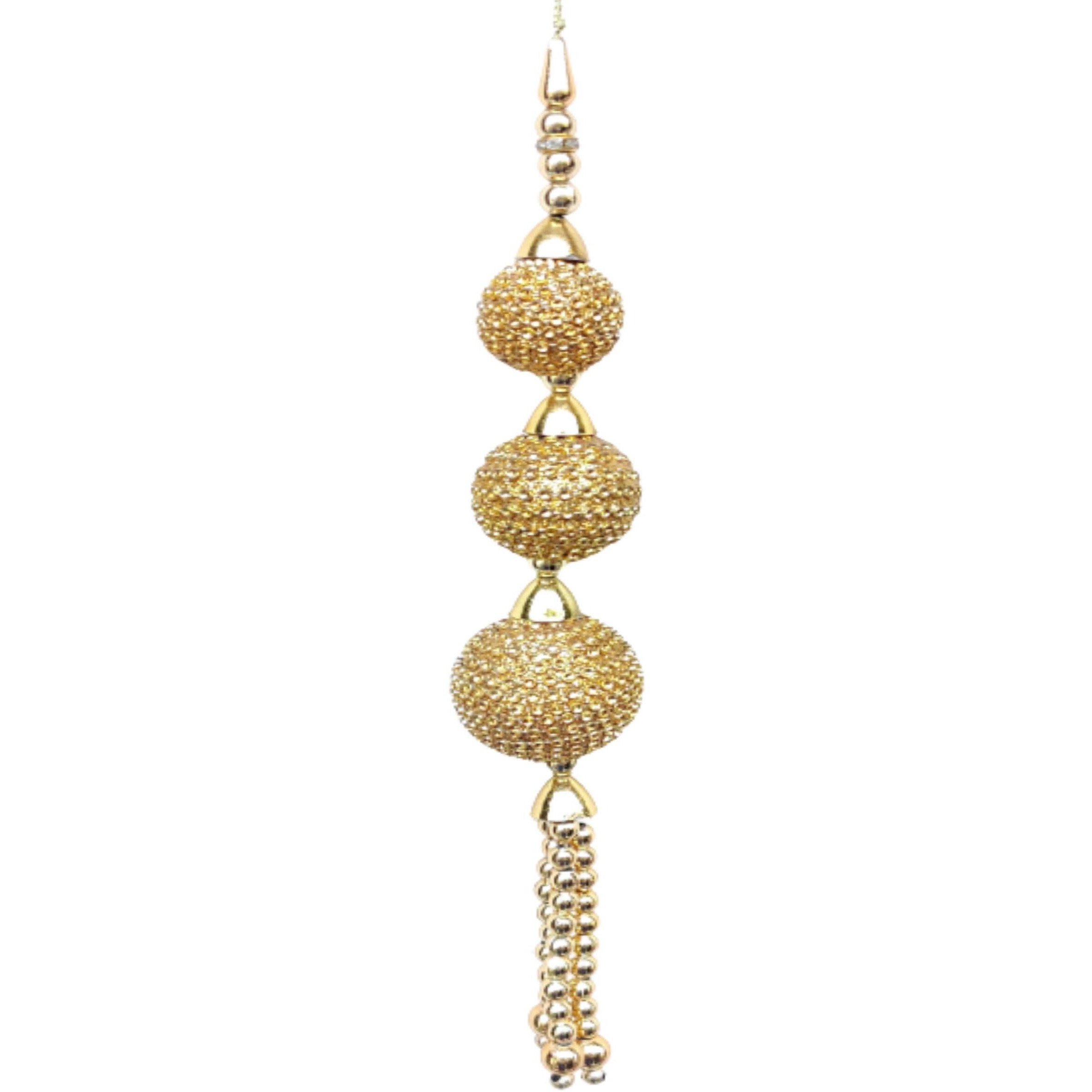 Paushak Boutique Golden Ball Shape Latkan (Set Of 1)