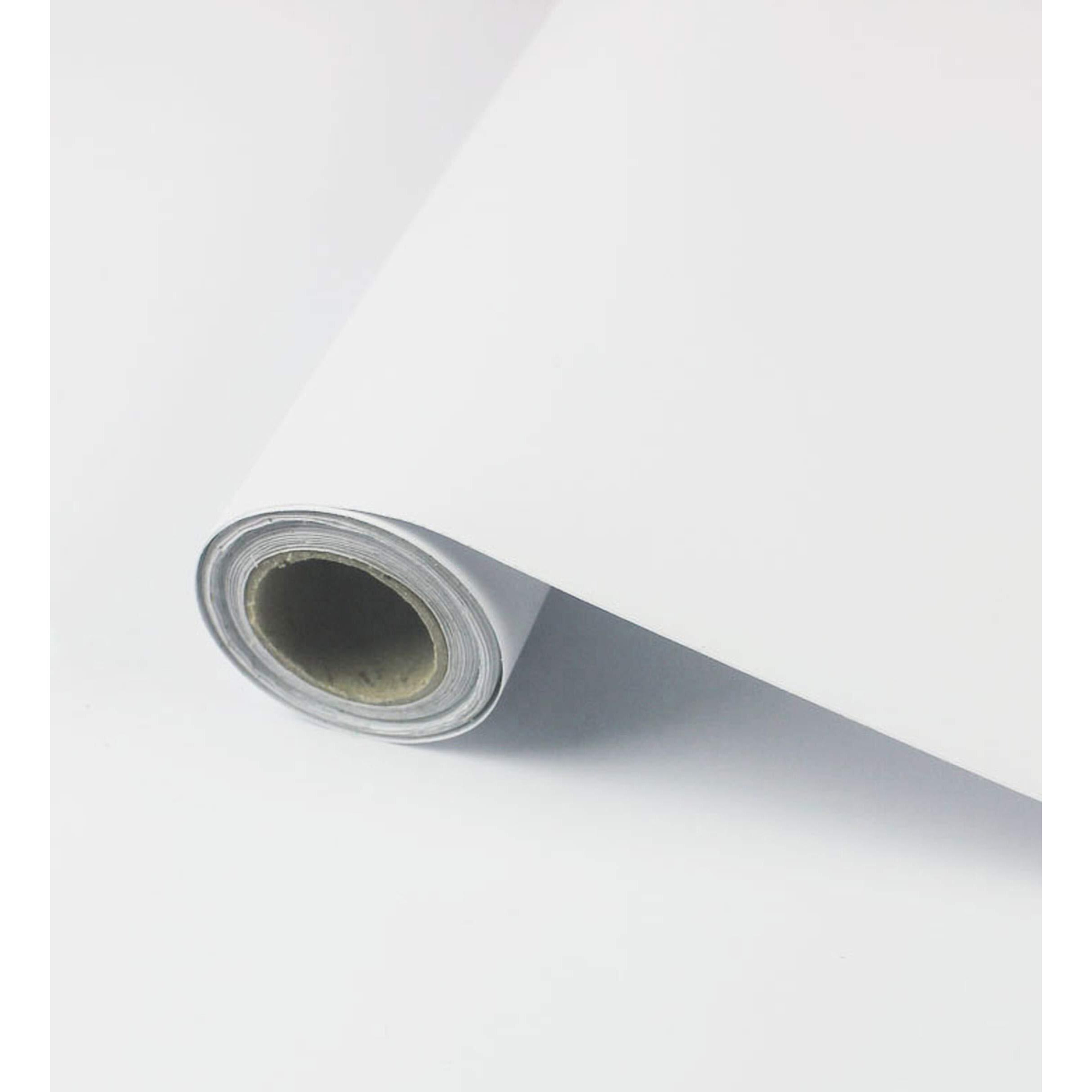 Wolpin Wall Stickers Wallpaper Solid White Colour (45 X 300 Cm) Decorative Wallpaper