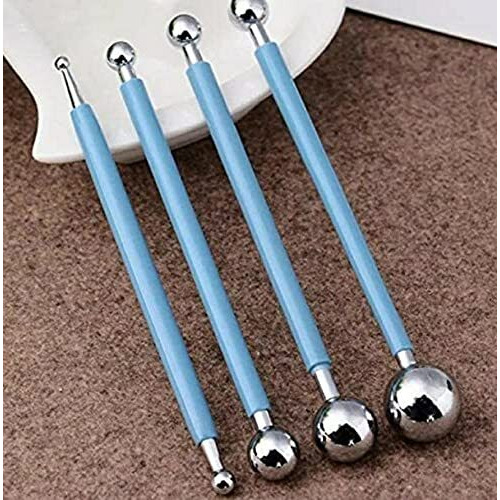 E Shopping  Tool Set With Mandala Emboss Tool Ball For Nail Art, Pottery Ceramic, Polymer Clay - Multicolour