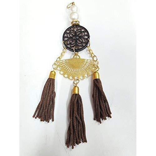 Paushak Boutique Fancy Golden Brown Tussle Button (Set Of 1)