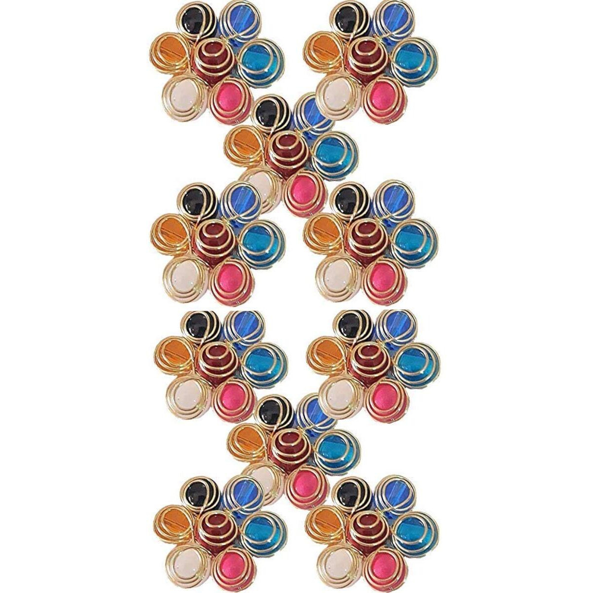 Paushak Boutique Beautiful Multicolour Ball String Style Buttons (Piece Of 5)