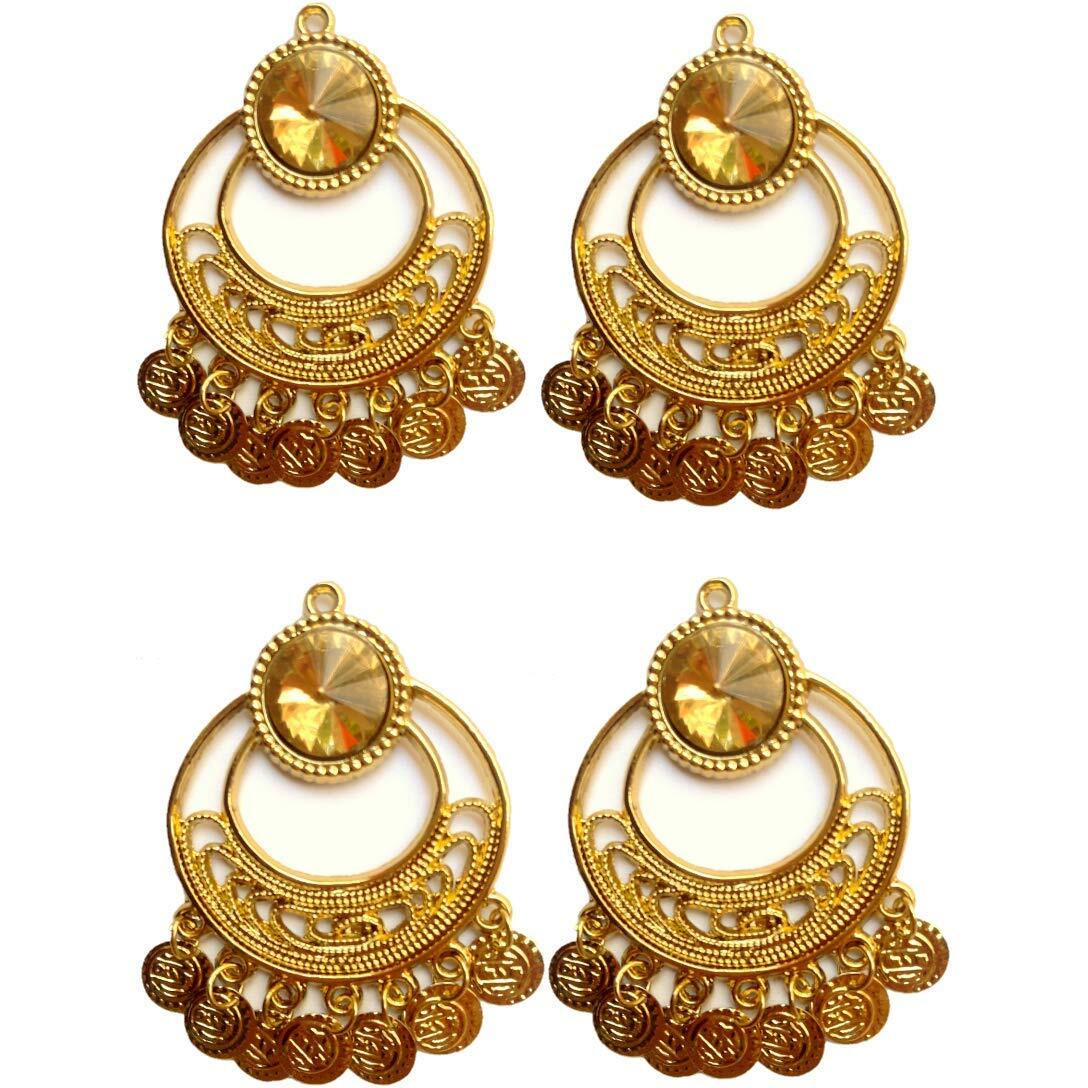 Paushak Boutique Designer Golden Round Ginni Hanging Button For Indian Dresses For Kurties,Gowns And Party Wears Dresses (Set Of 1)