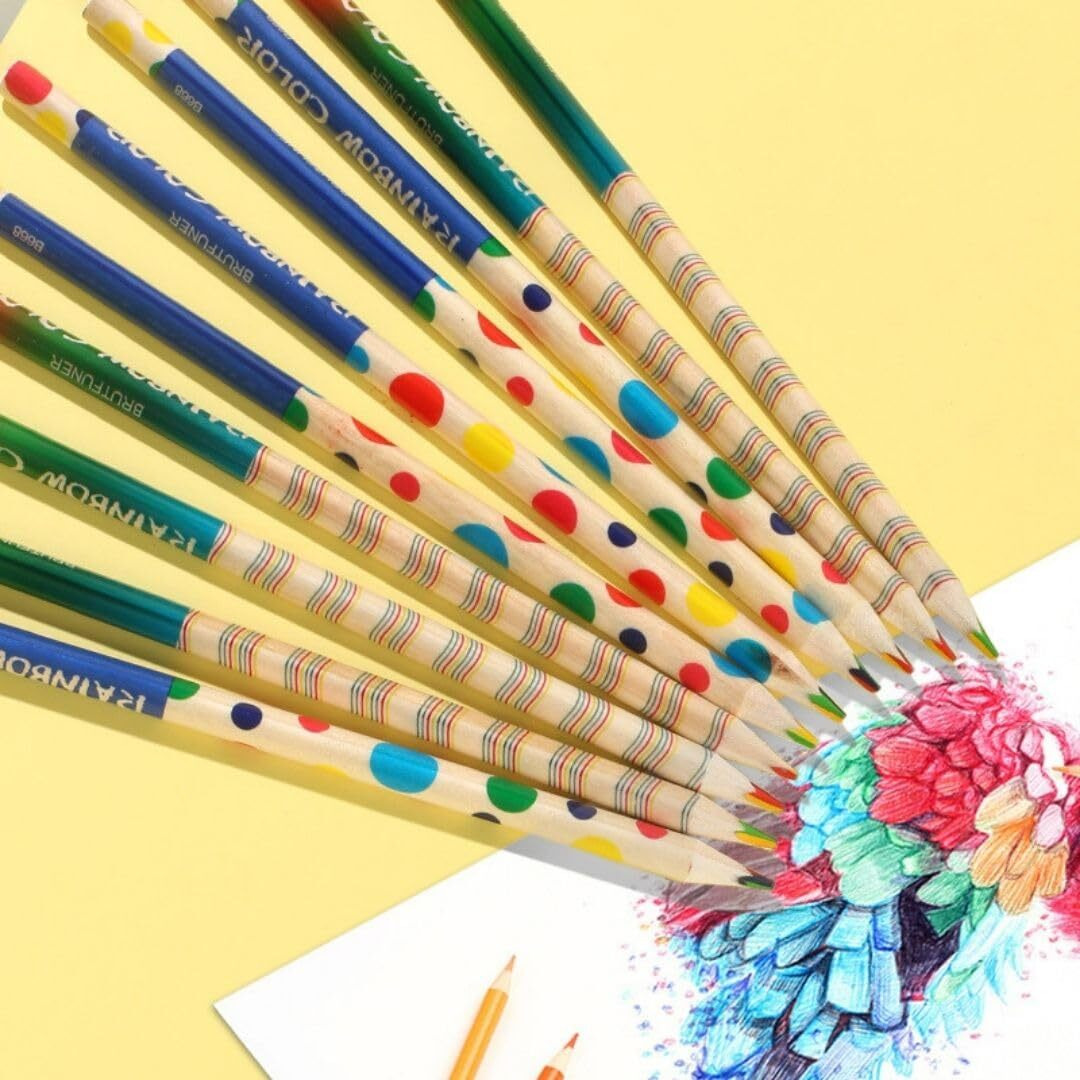 Tinker Squad 10 Pcs Magic Lead Wooden Pencils Set For Kids | Rainbow Colour Pencils For Girls Boys | Colored Lead Pencils Set For Kid | Magic Lead Pencil Birthday Return Gifts For Kids | Stationery