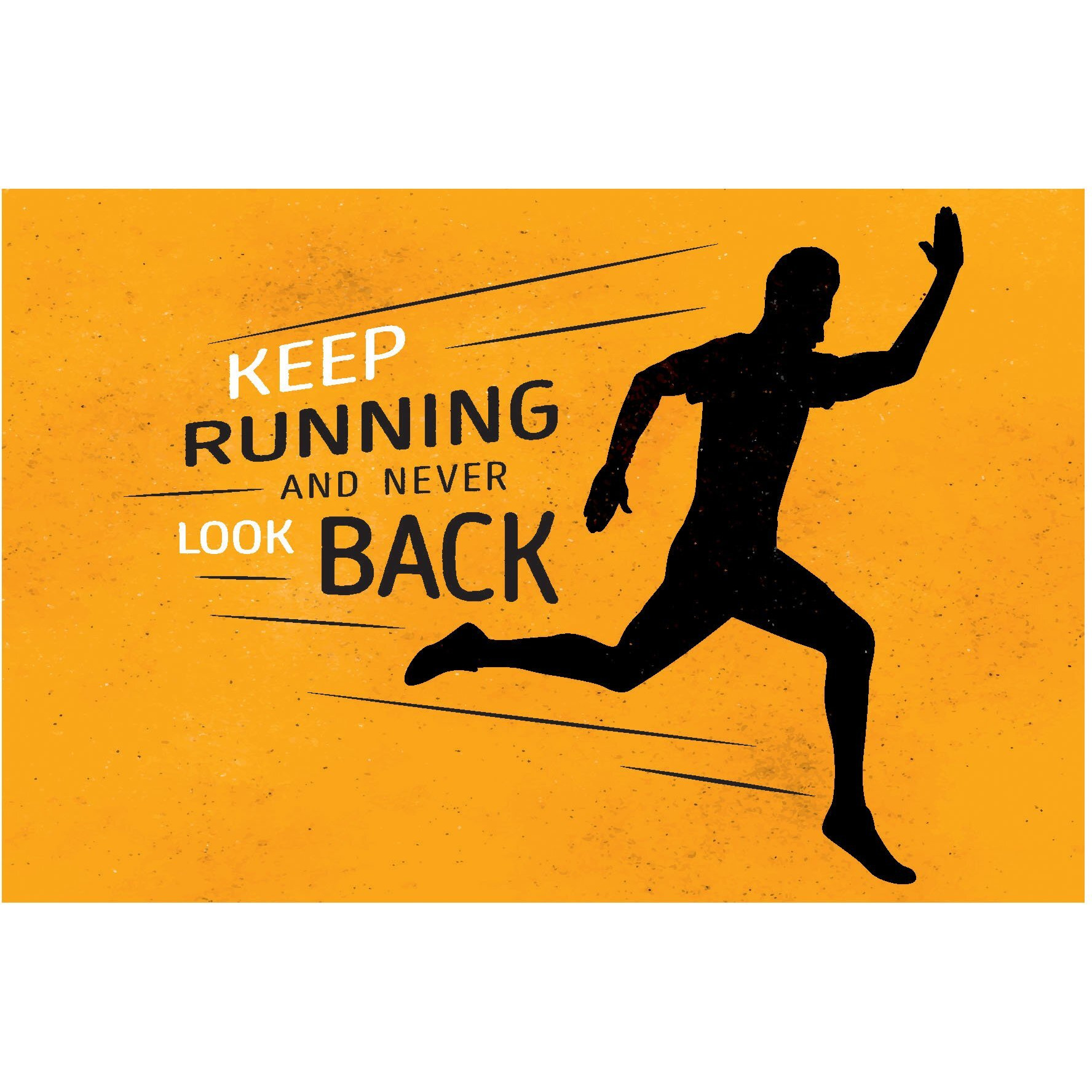 Inephos Keep Running Gym Quotes Poster Art | Gym Motivation Posters (12 X 18 Inch)