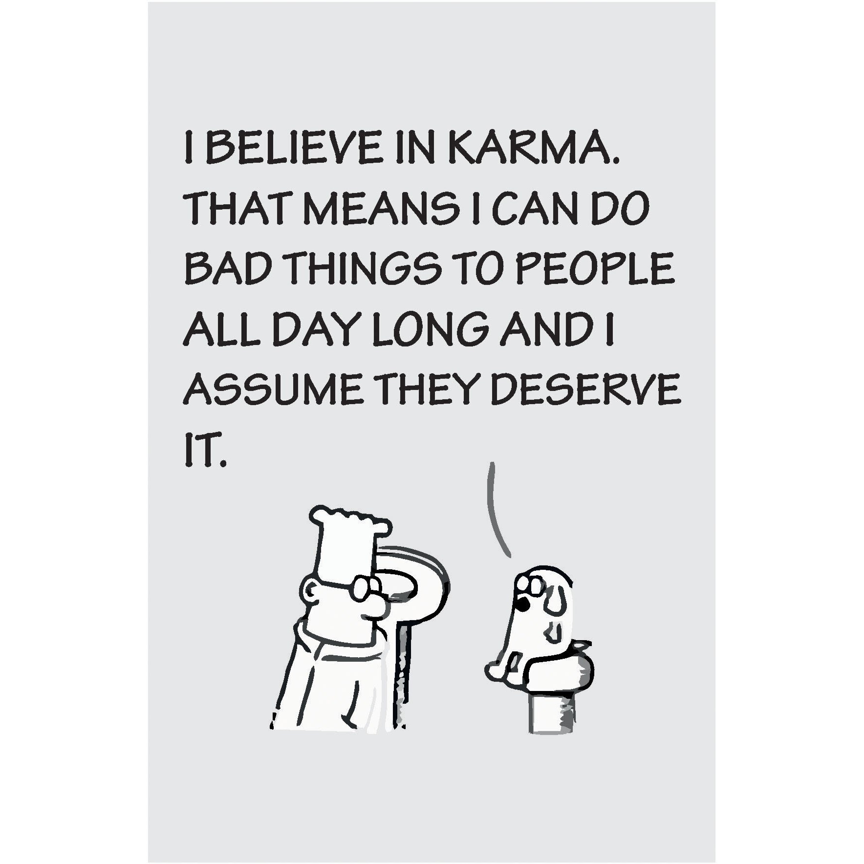 Inephos I Believe In Karma Quote Poster Art | Funny Poster For Room (12 X 18 Inch)