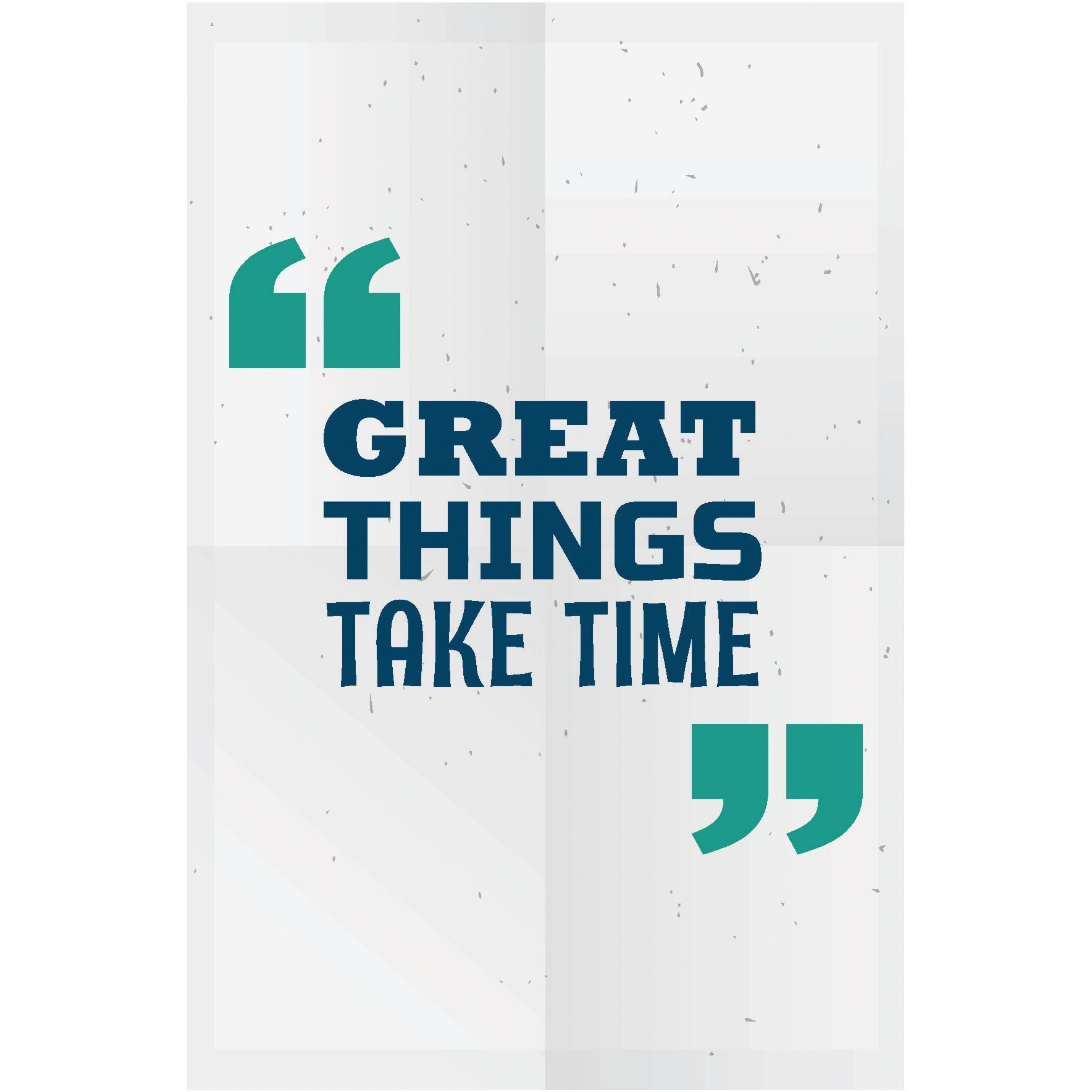 Inephos Great Things Take Time Poster Art | Inspirational Posters (12 X 18 Inch) Yellow