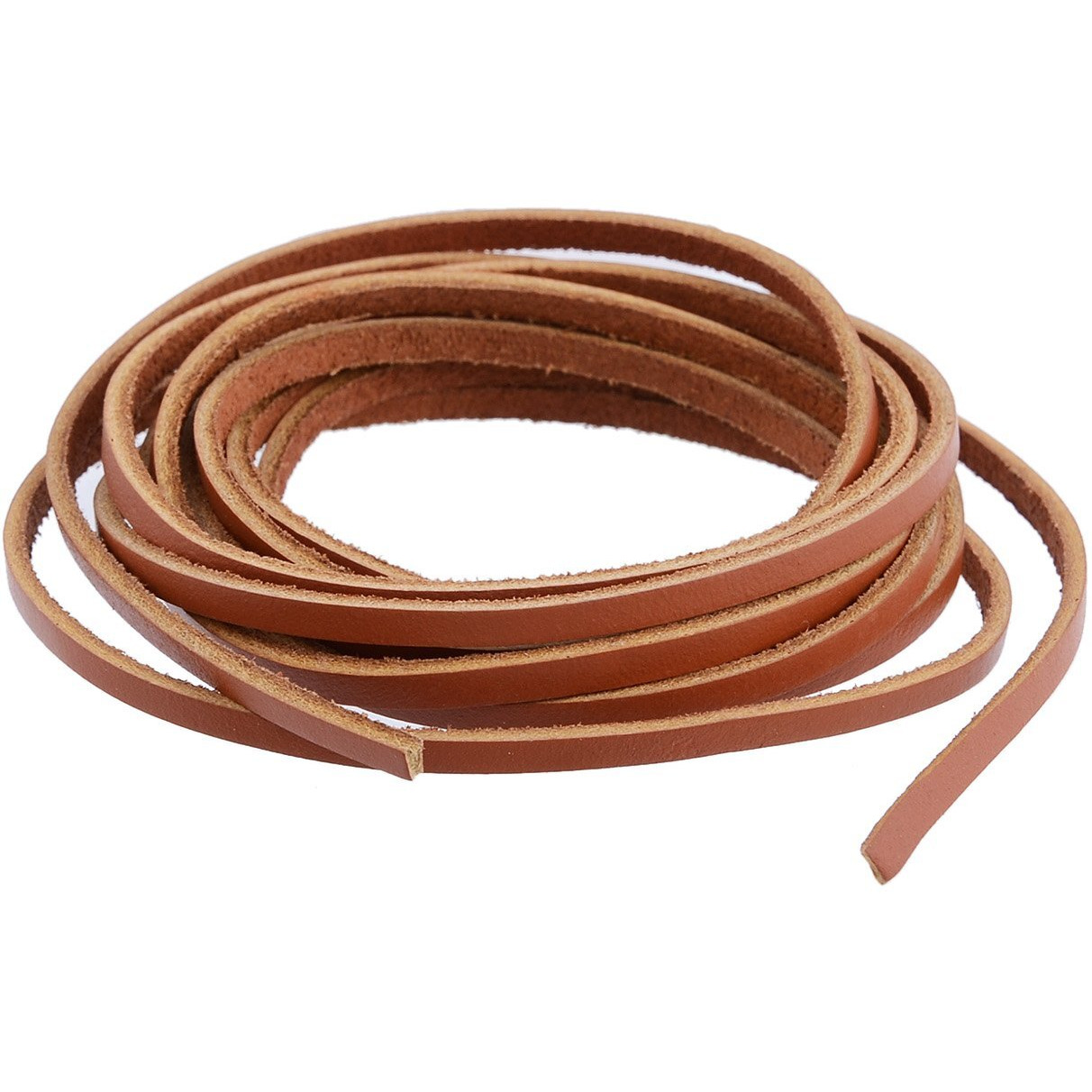 Lify Leather Cord/Bracelet Cord/Necklace Cord-3Mm Thick-Tan Color - 60Cm Long- 1Pair, Brown