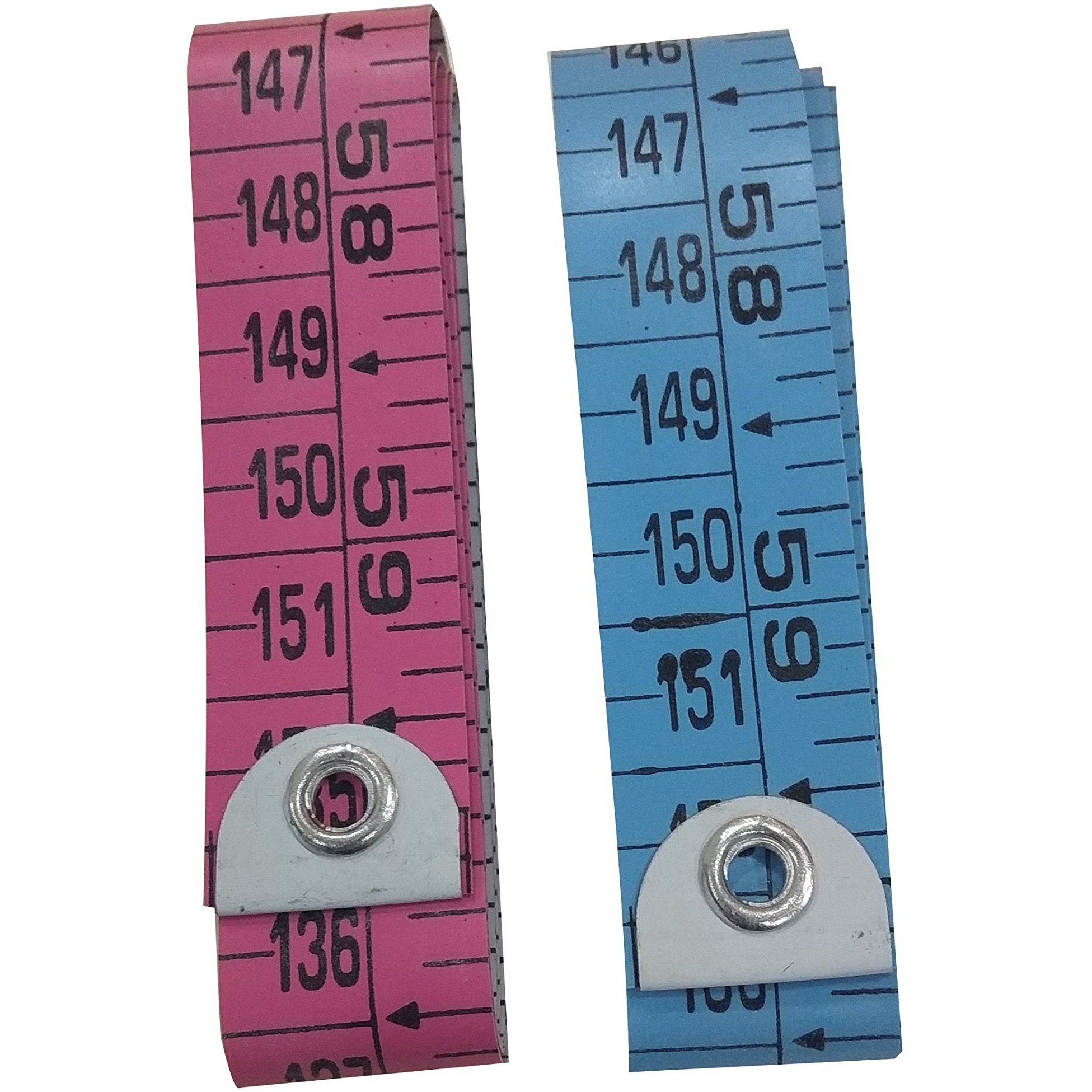 Sellnship Sewing Measuring Ruler Extra Heavy Durable Double Ink Coated Tailors Measurement Tape 1.5 Meter (Multicolor Pack Of 2)