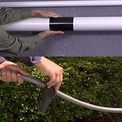 Mirariya Waterproof Flex Tape,Seal Repair Tape, Super Strong Adhesive Sealant Tape To Stop Leakage Of Kitchen Sink,Toilet Tub, Leak Stop, Rubberized Stop Leak Tape, (4 Inch X 5 Feet, Black, 1 Pis)