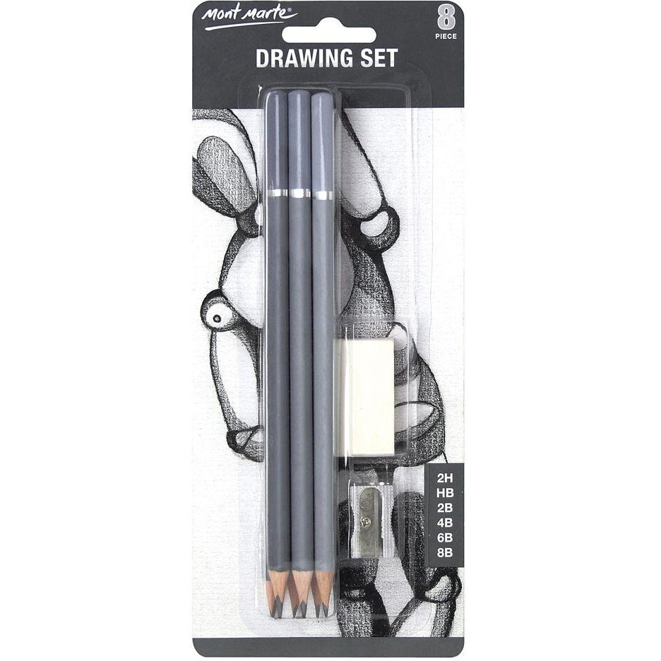 Mont Marte Drawing Set - 8 Pieces (Multicolor)