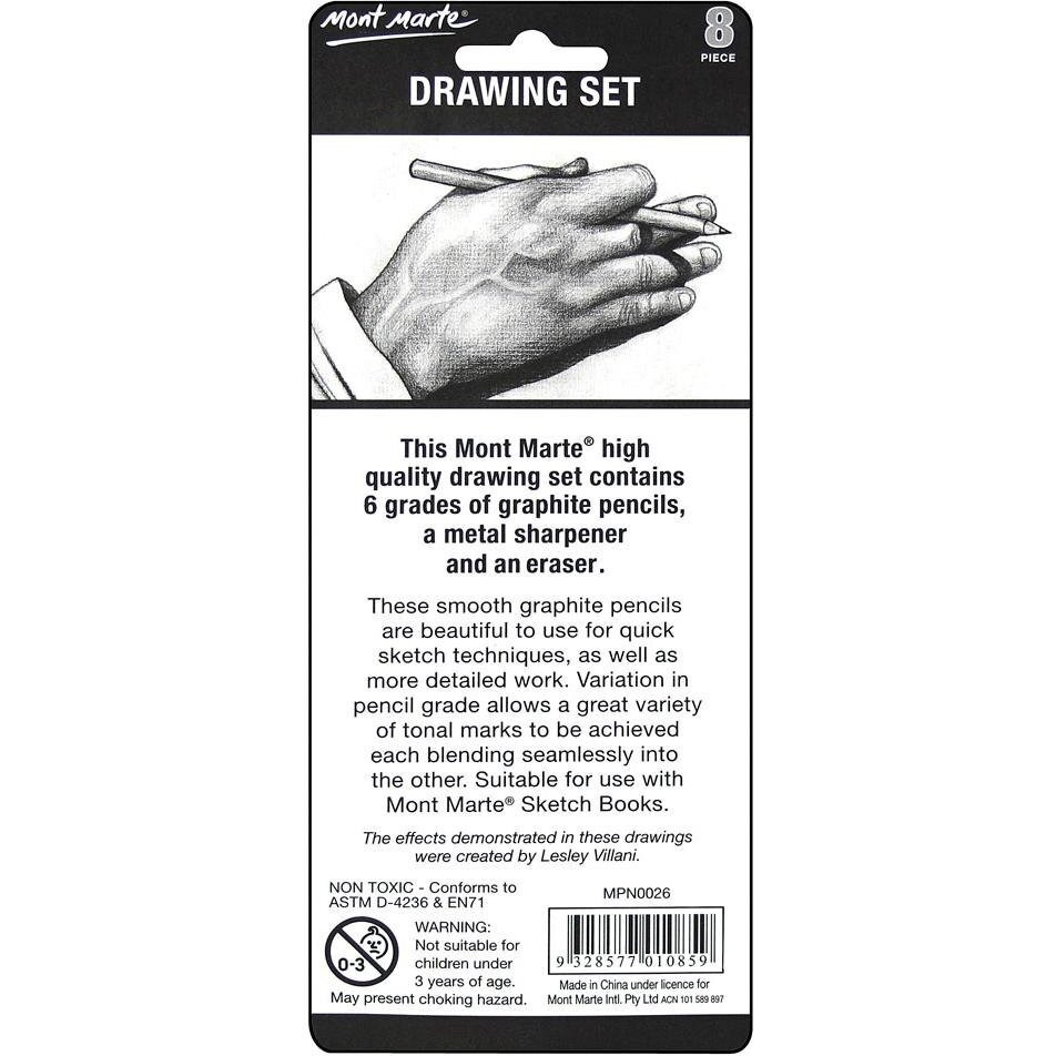 Mont Marte Drawing Set - 8 Pieces (Multicolor)