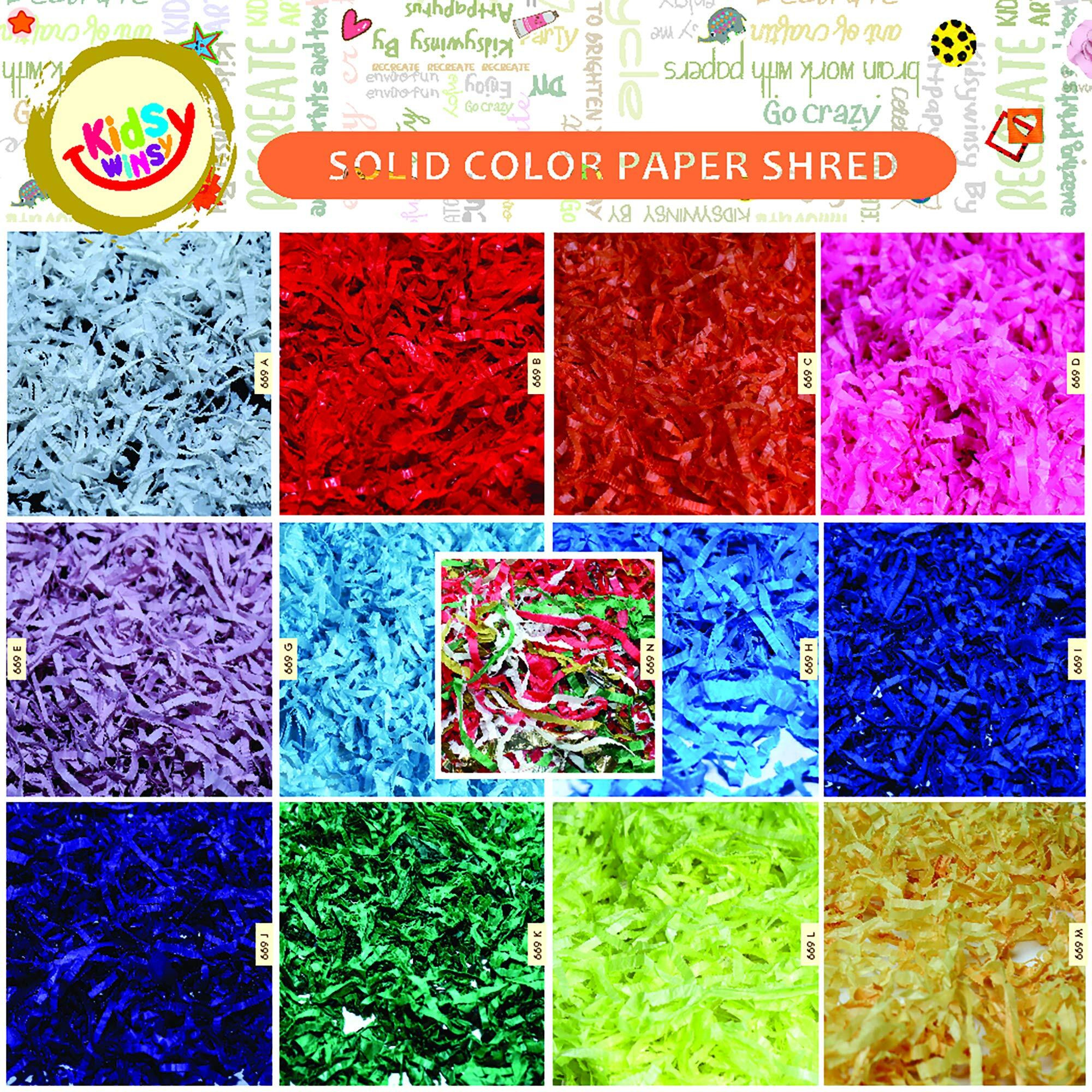Kidsy Winsy Shredded Tissue Paper For Packaging (Dark Blue, 100 Gms)| Diy Art & Craft Colour Paper Strips| Gift Packing Material For Basket & Hamper Filling, Birthday Gift Boxes| Non - Toxic