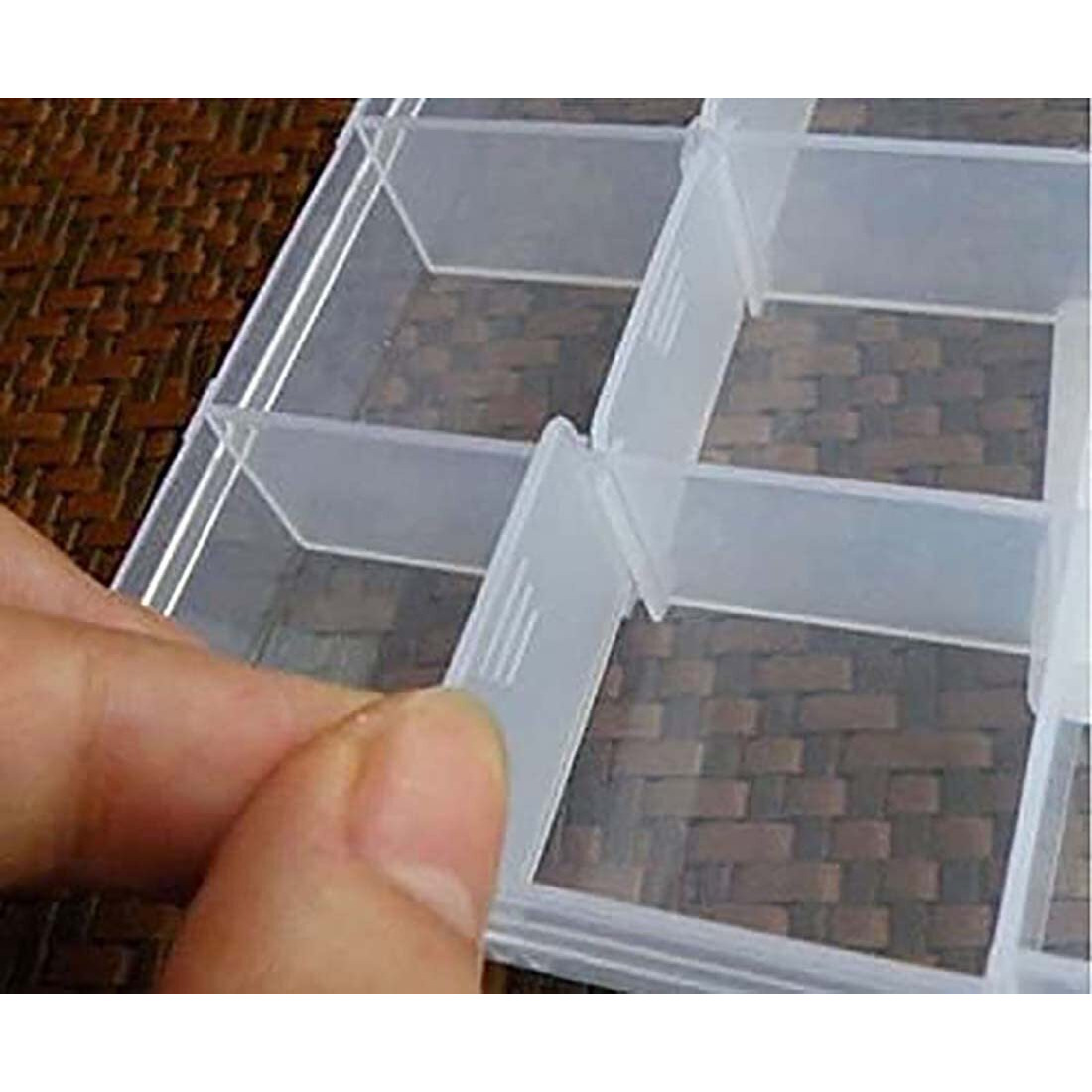 Diy Crafts Pack Of 3 Pcs L Pink, Clear/Transparent, 3 Pcs, Jewelry Organizer Adjustable Removable Clear Plastic 10-Grid Jewelry Organizer Div(Pack Of 3 Pcs L Pink, Clear/Transparent)