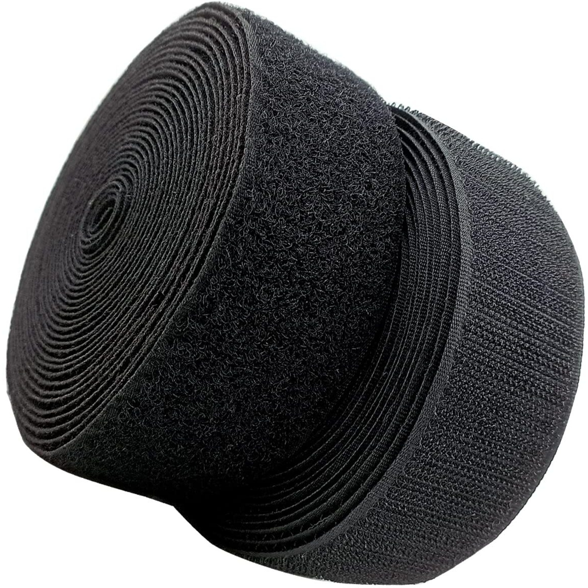 Aakriti Sew On Hook And Loop Tape, Non-Adhesive Sticky Back Nylon Fabric Fastener Interlocking Tape For Sewing Crafts Diy, Clothes & Shoes Size-0.75Inch(20 Mm) (5M - Black)