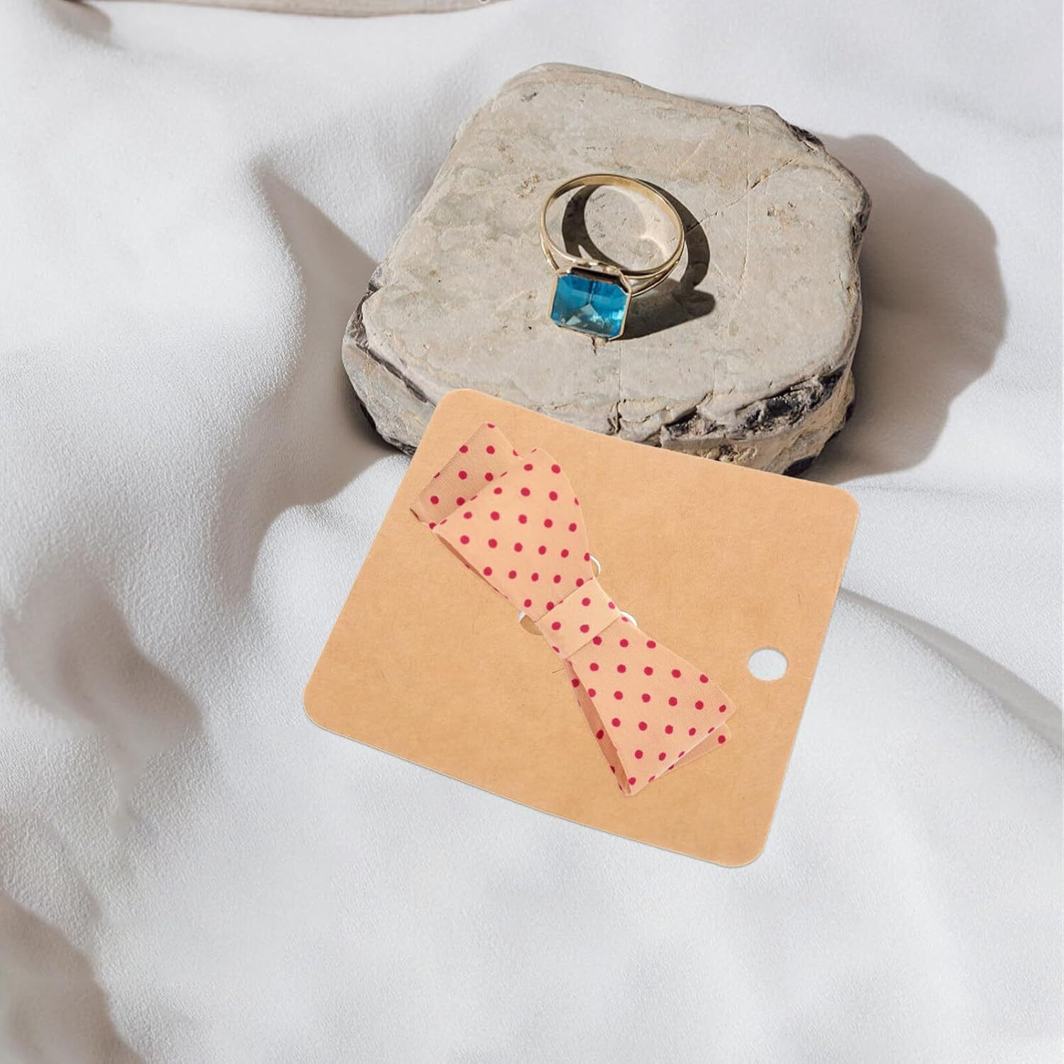 Zenomia Brooch Display Card Hair Barrettes Pin Brooch Cardboard Badge Hair Accesories Paper Small Clip Tag (50Pcs) 7Cmx7Cm