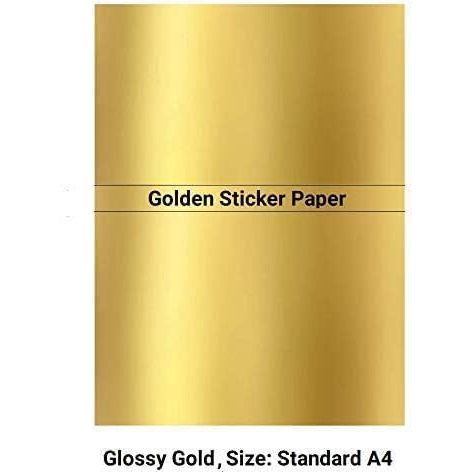 Sehgal A4 180 Gsm Metallic Gold A4 Self-Adhesive Sticky Sheets For Creative Crafts And Projects Pack Of 25