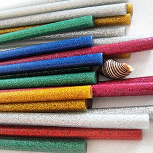 11Mm (Diameter) Hot Melt Glitter Coloured Sparkle Glue Sticks (Assorted) For Glue Gun (20 Glitter Glue Sticks)