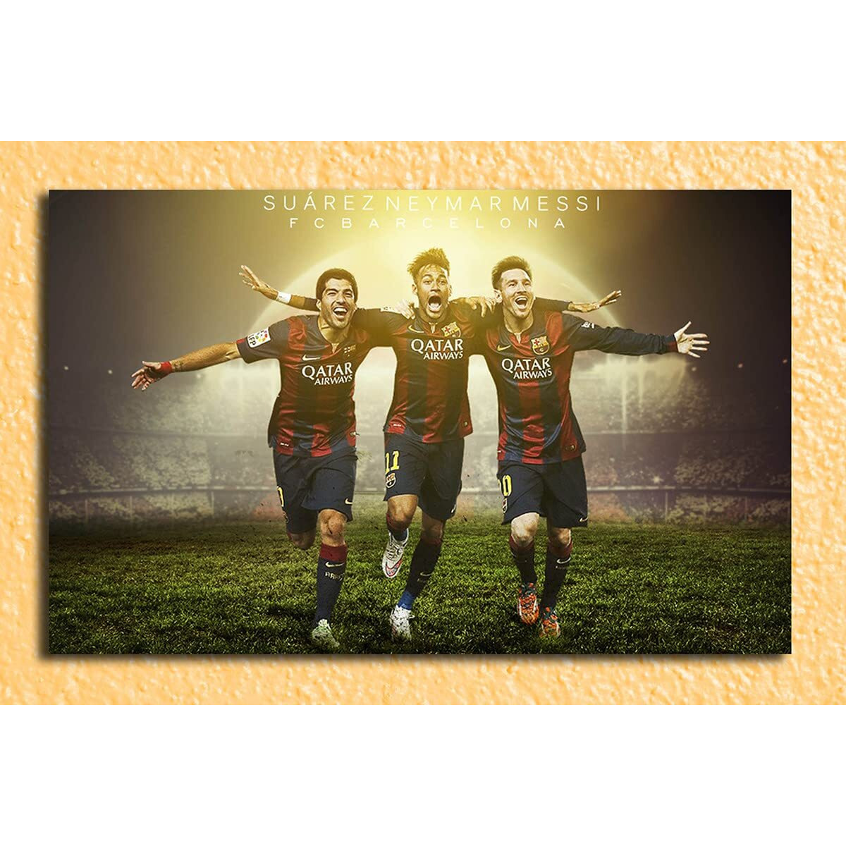 Pixelartz Wall Poster Neymar Messi Suarez Hd Football - Hd Quality 12 X 18 Inches (137)