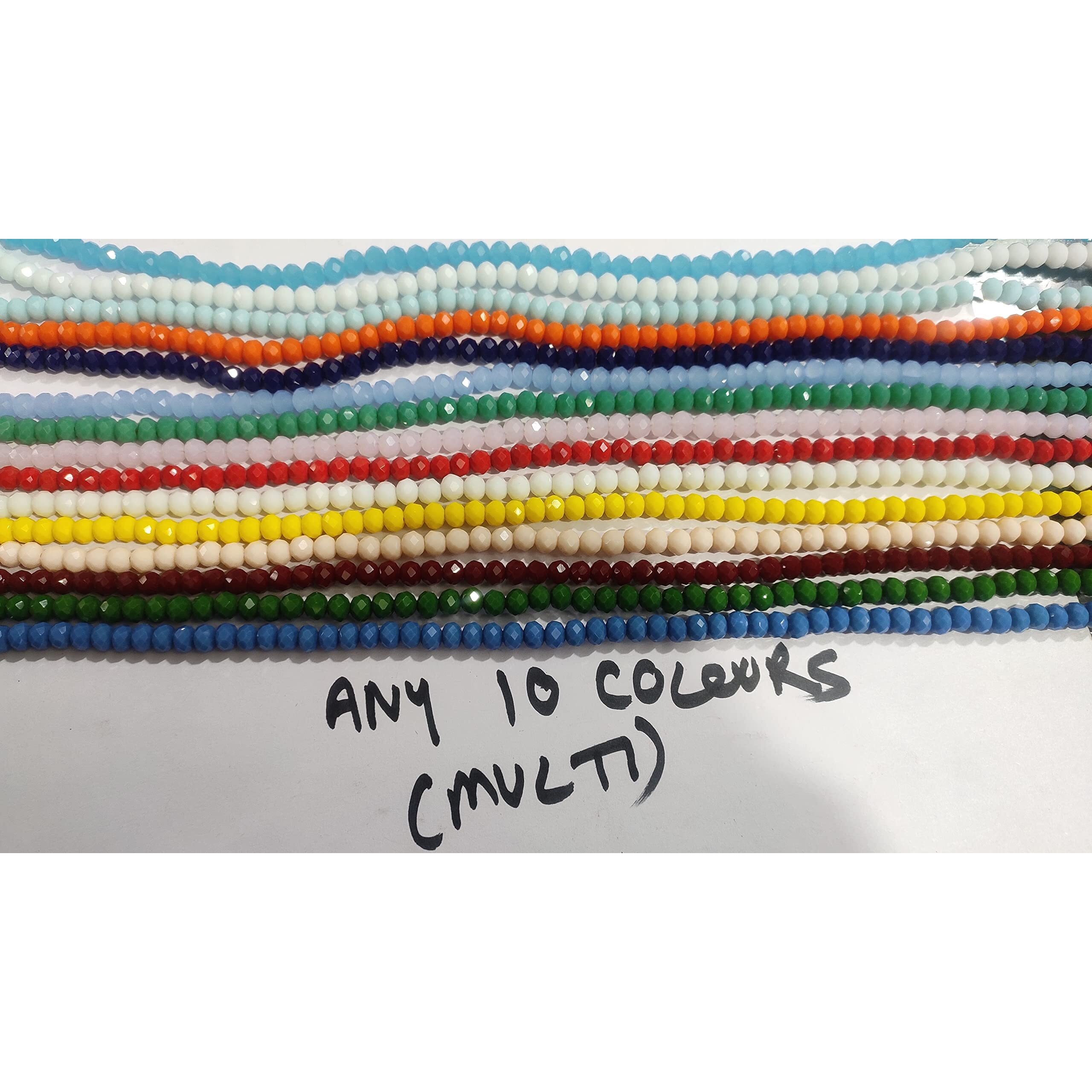 Omx 950 Beads (900 Pieces, 6Mm, Multicolor, Round, Crystal Glass, Craft Bead, Set, For Jewellery Making/Crafts)