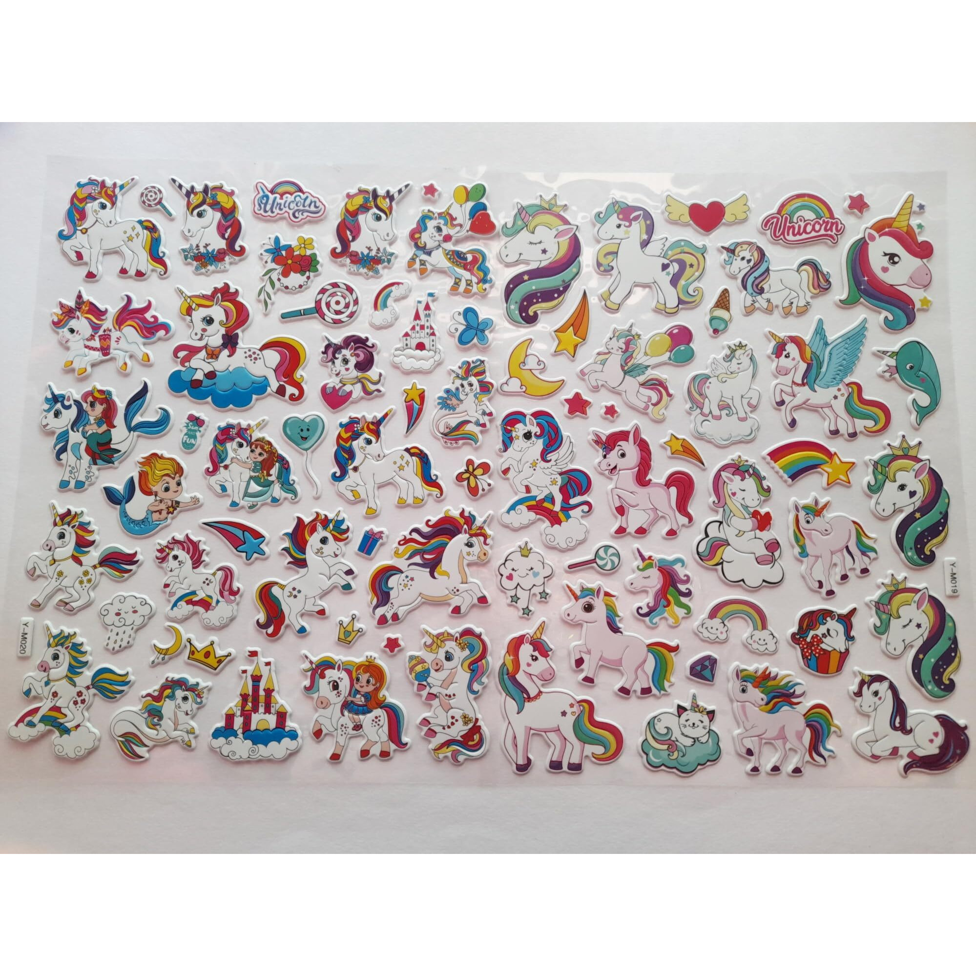 Kcr Unicorn Self Adhesive Stickers For Card Making, Scrap Booking, Art & Craft Project Work Mobile Cases For Girls Kids (Set Of 2)