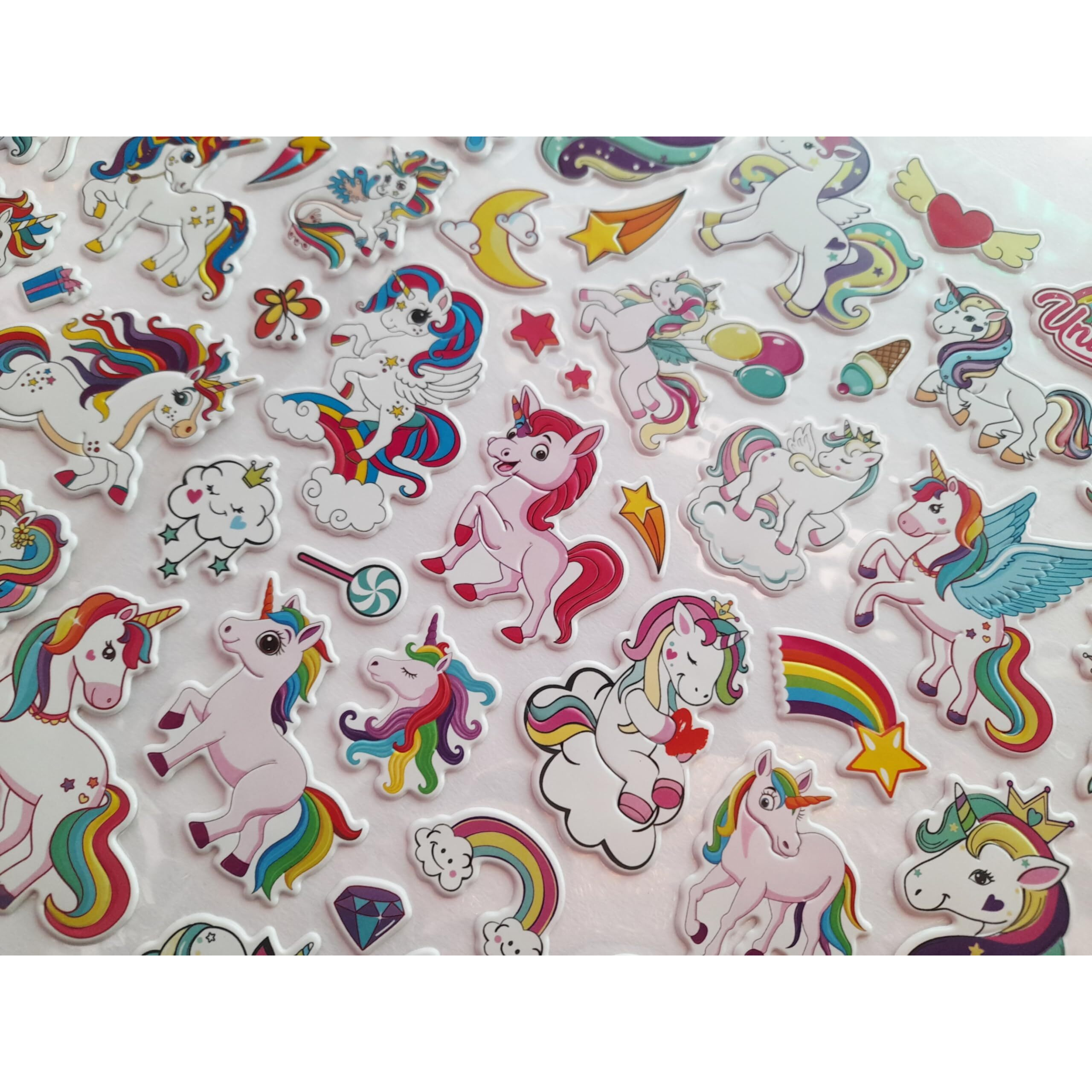 Kcr Unicorn Self Adhesive Stickers For Card Making, Scrap Booking, Art & Craft Project Work Mobile Cases For Girls Kids (Set Of 2)