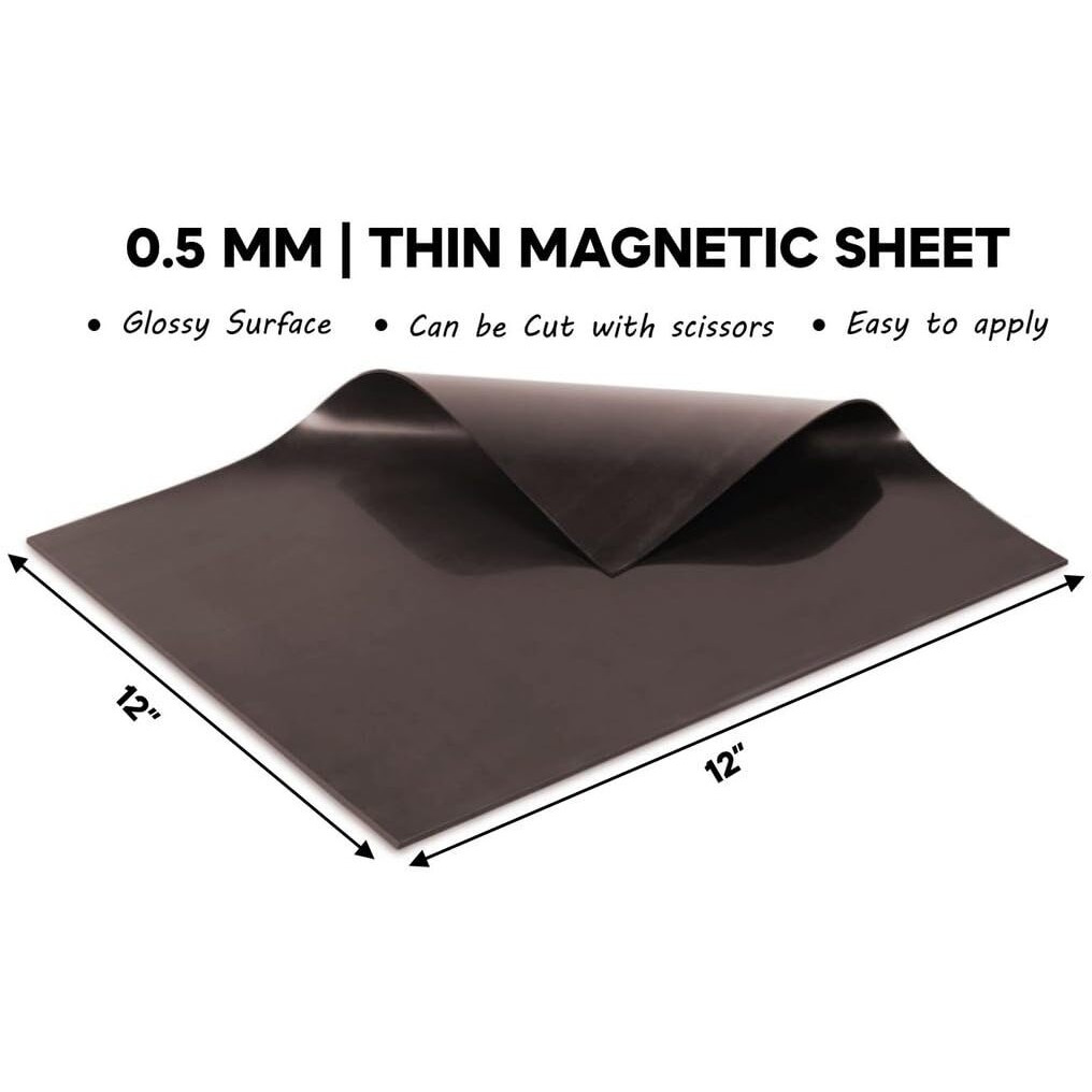 Townbus - Pack Of 2 |12&quotX12" | 0.5Mm Thin Plain Flexible Magnetic Sheets | Non Adhesive | For Crafts, Diy