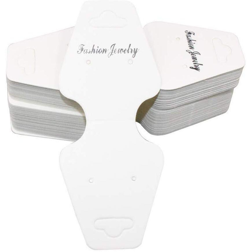 Diy Crafts Pack Of 300 Pcs, 1St Image, Jewellery Display Cards For Necklaces, Bracelets, Ear Studs, Earrings, Anklets (White) Jeweller (Pack Of 300 Pcs, 1St Image)