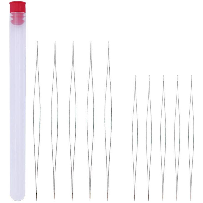 Kawn 10Pcs Beading Needle Collapsible Embroidery Needle Jewelry Making Supplies
