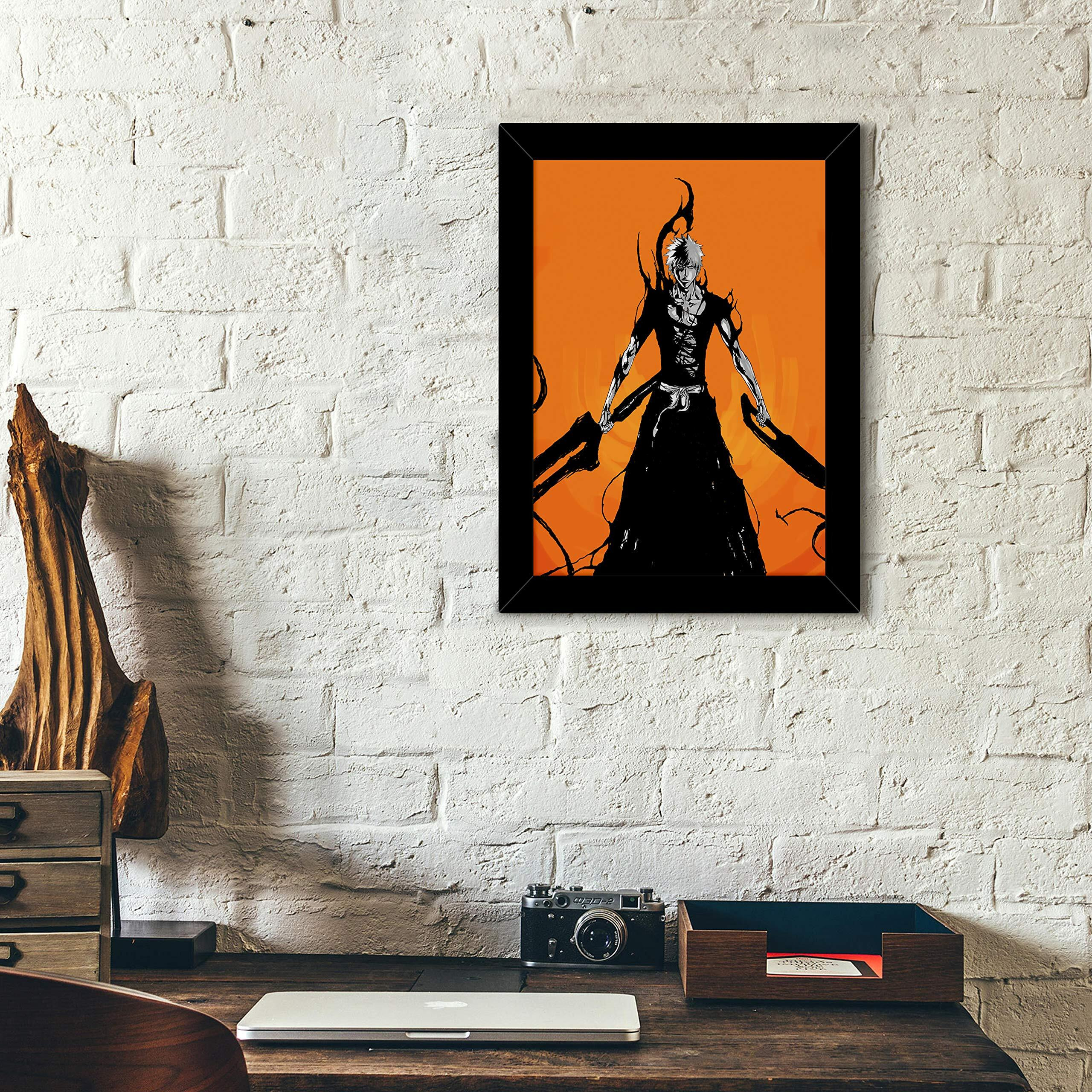 Tied Ribbons Beechwood Bleach Wall Hanging Fan Art, Cartoon Framed Poster For Kids Room Home Decor (Multicolour)