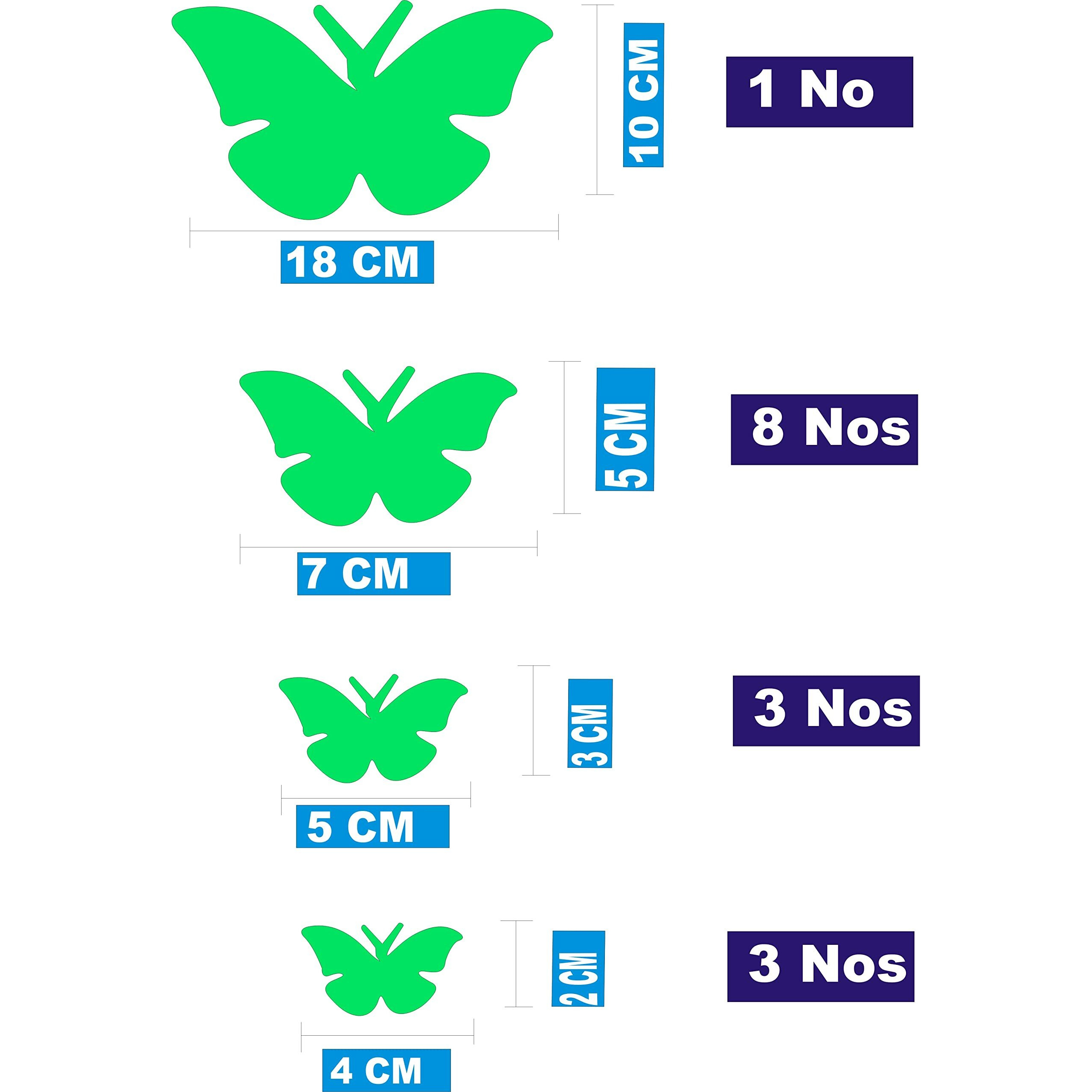 Monk Wish Butterfly Radium Glow In The Dark Wall Stickers For Kids Room And Decoration