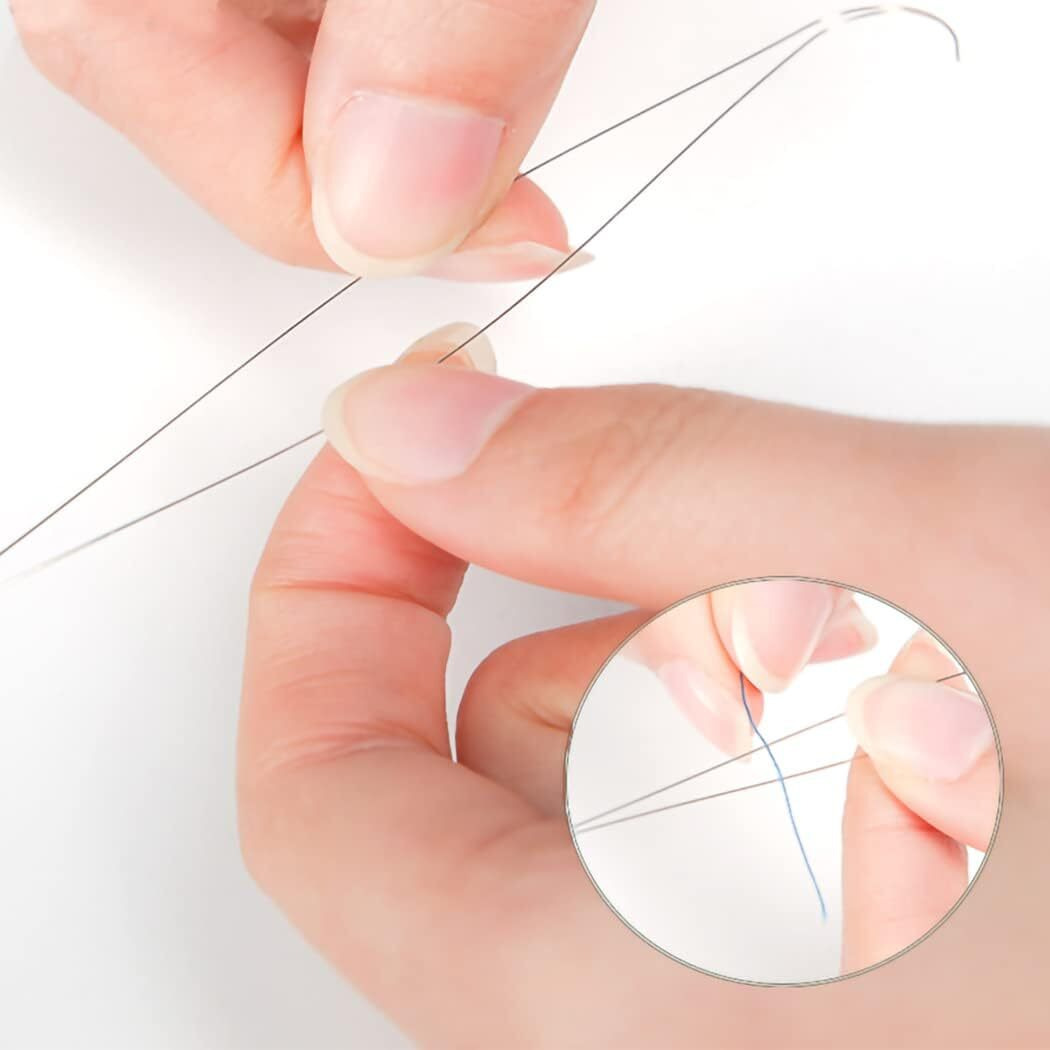 Beadsnfashion Stainless Steel Curved Beading Needles For Embroidery & Beading (Ultra Long Curved Design)