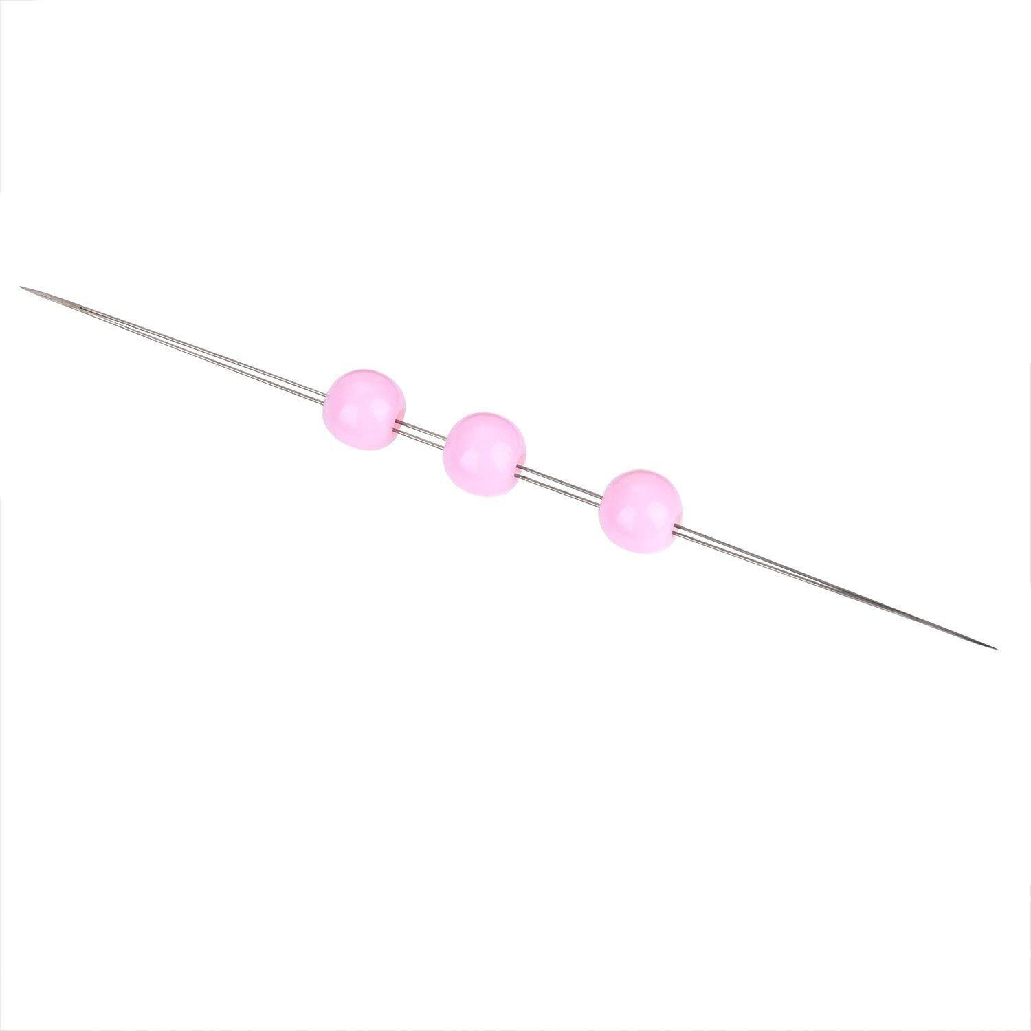 Beadsnfashion 4 Pcs Stainless Steel Big Eye Beading Needles 4.5 Inches, Diameter 0.22Mm  For Jewellery Making, Embroidery & Beadwork