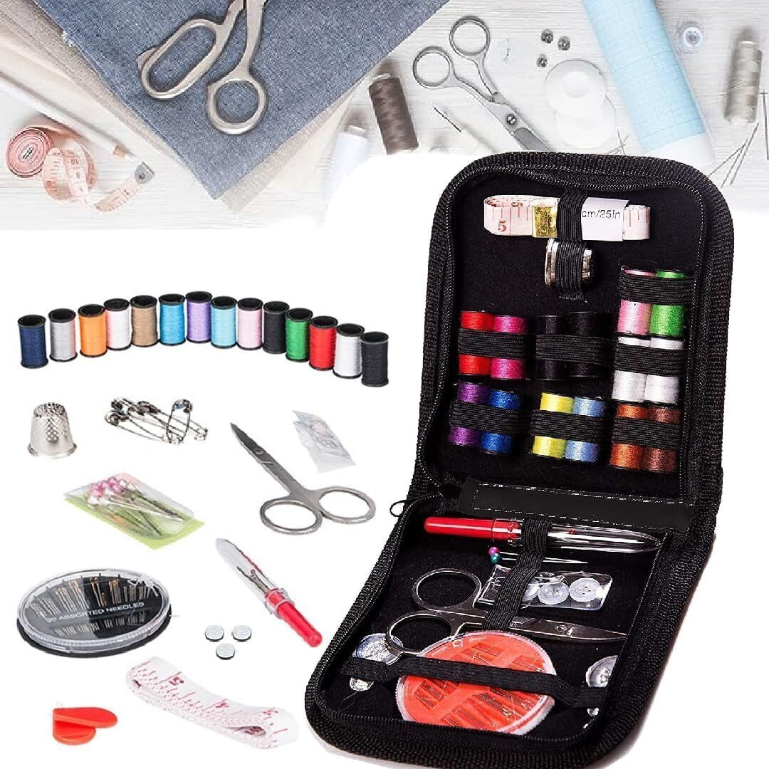 Rexez Mini Travel Sewing Kits, All In One Complete Sewing Kit Set, Thread Box Tailoring Materials, Needle And Thread Box | Portable Sewing Kit Accessories For Travelling Outdoor Emergency Stitching
