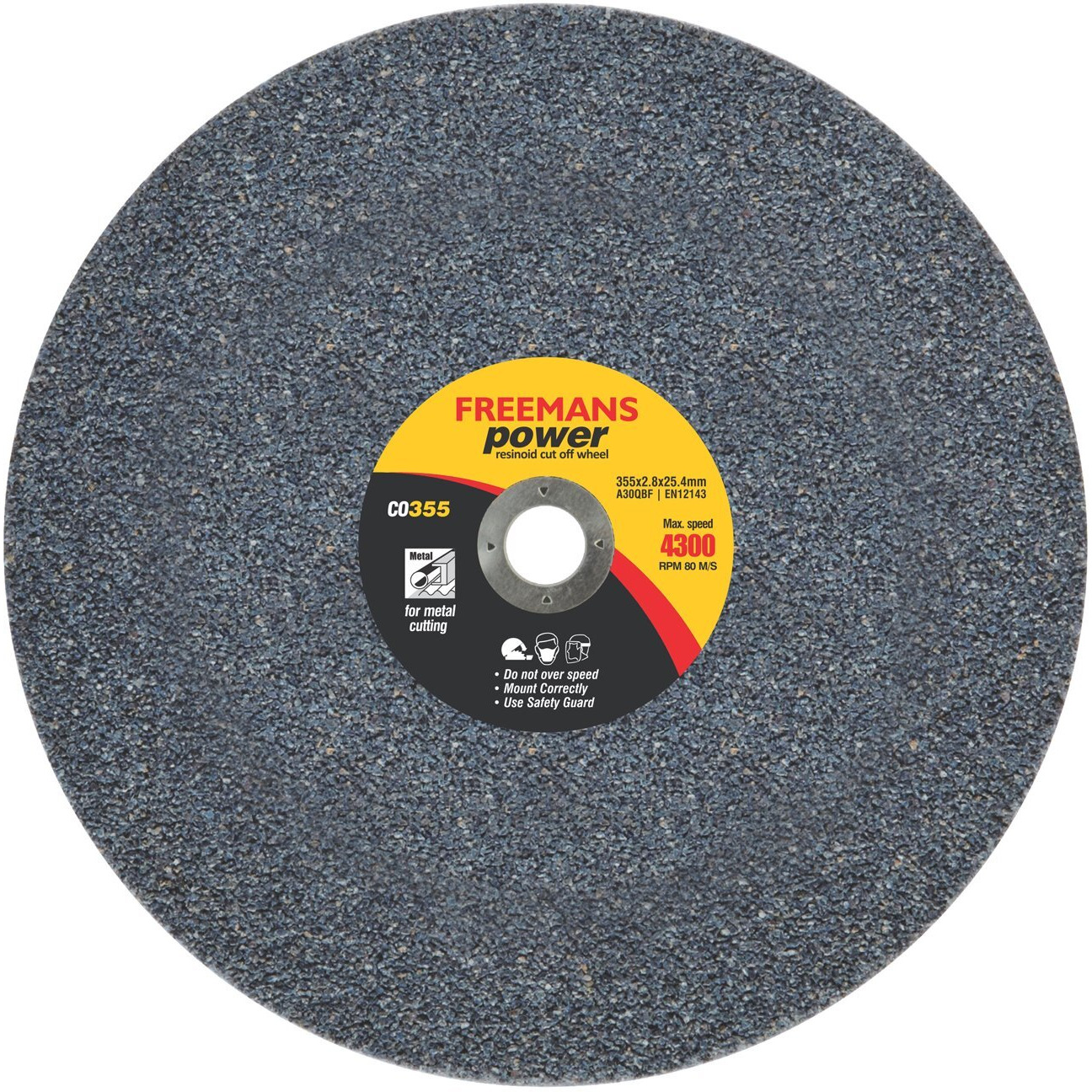 Freemans 14-Inch Power Black Cut Off Wheels-(Set Of 25 Pieces) | Made Of Aluminium Oxide Grain Abrasive|Use For Cutting Of Metals, Steel, Stainless Steel, Cast Iron, And Ferrous Metals