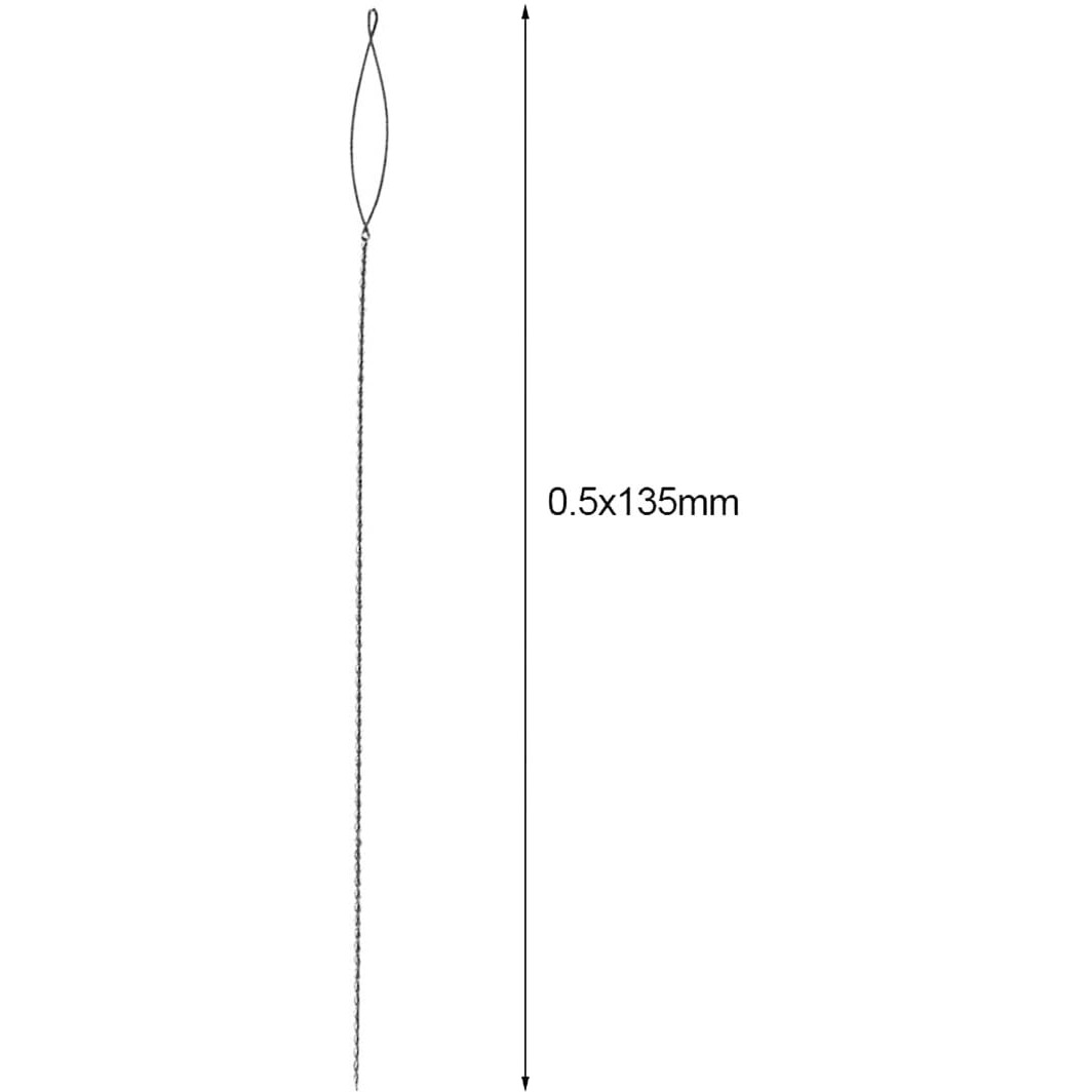 Embroiderymaterial 1 Piece Steel Collapsible Eye Beading Needles Ideal For Stringing Small Beads, Embroidery With Beads, Jewelry Making, And Other Craft Projects (0.5X135Mm, 1 Piece)