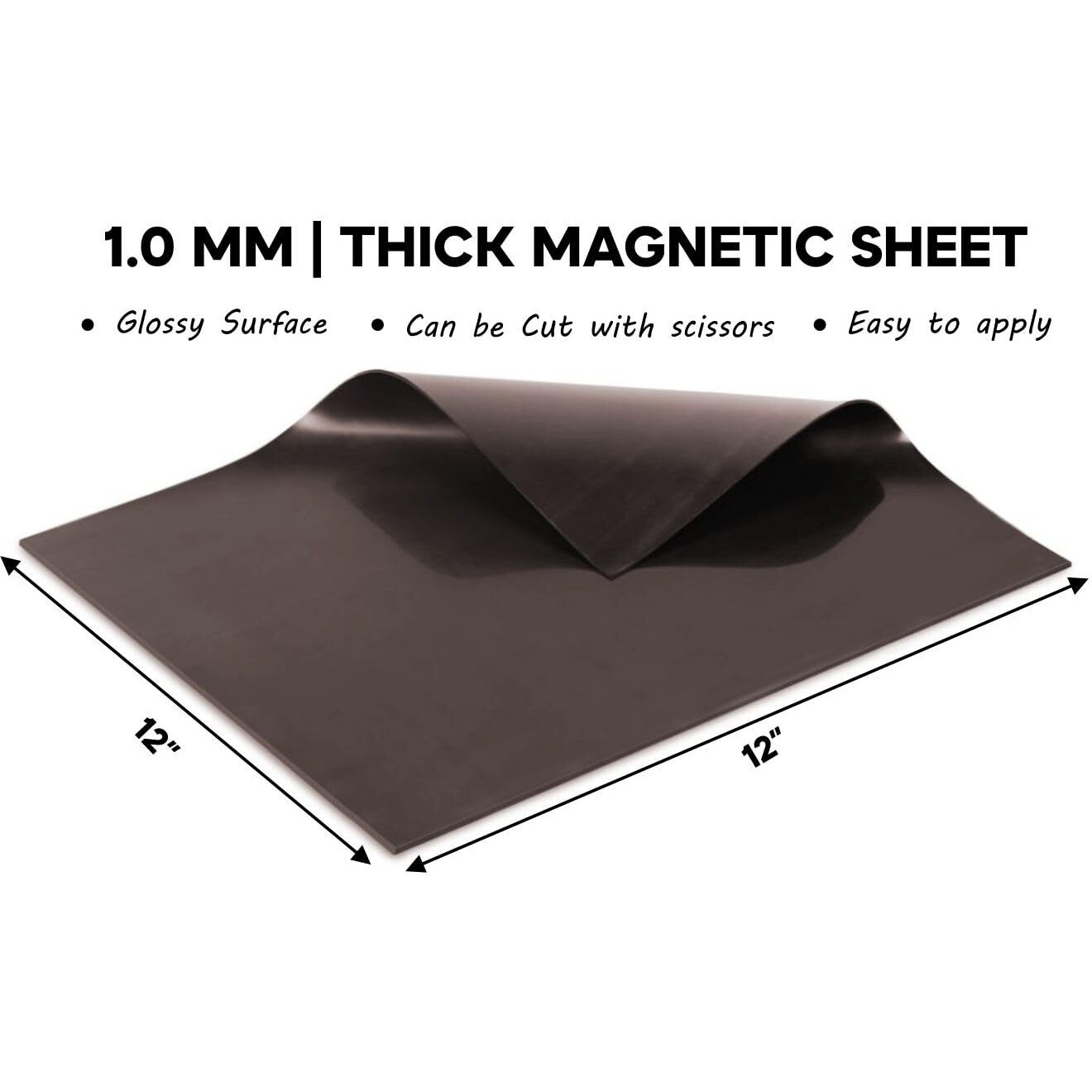 Townbus - Pack Of 2 |12&quotX12" | 1Mm Plain Flexible Magnetic Sheets | Non Adhesive | For Crafts, Diy