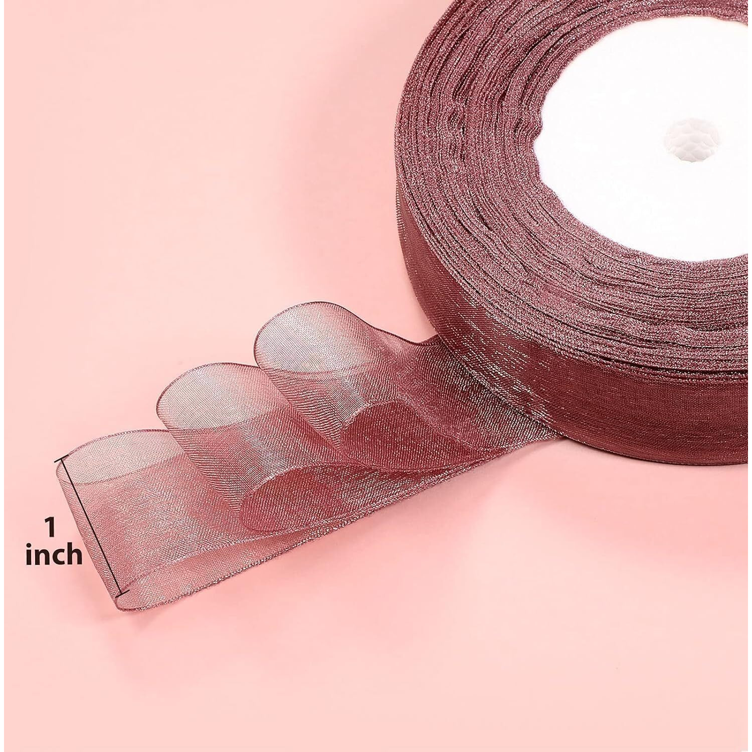 Store2508 6 Rolls Pastel Colours Sheer Chiffon Ribbon Organza Satin Ribbon For Wrapping Decorating Valentine's Day Wedding Birthday Bouquet Garland (50 Yard Each Roll)
