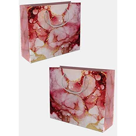 Acl Studios Splash Of Colours Gift Bags For Diwali Gifting, Birthday Gifts, Marriage Gifting, Christmas Gifts, Baby Showers & Shopping (Pack Of 10 Paper Bags)- X Small