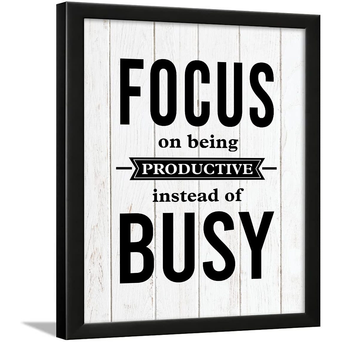 Chaka Chaundh - Office Quotes Frames - Motivational Quotes Wall Frames For Office - Focus Business Quotes Wall Frame - Office Quotes Wall Poster - (14 X 11 Inches) (Focus On Being Productive - White)