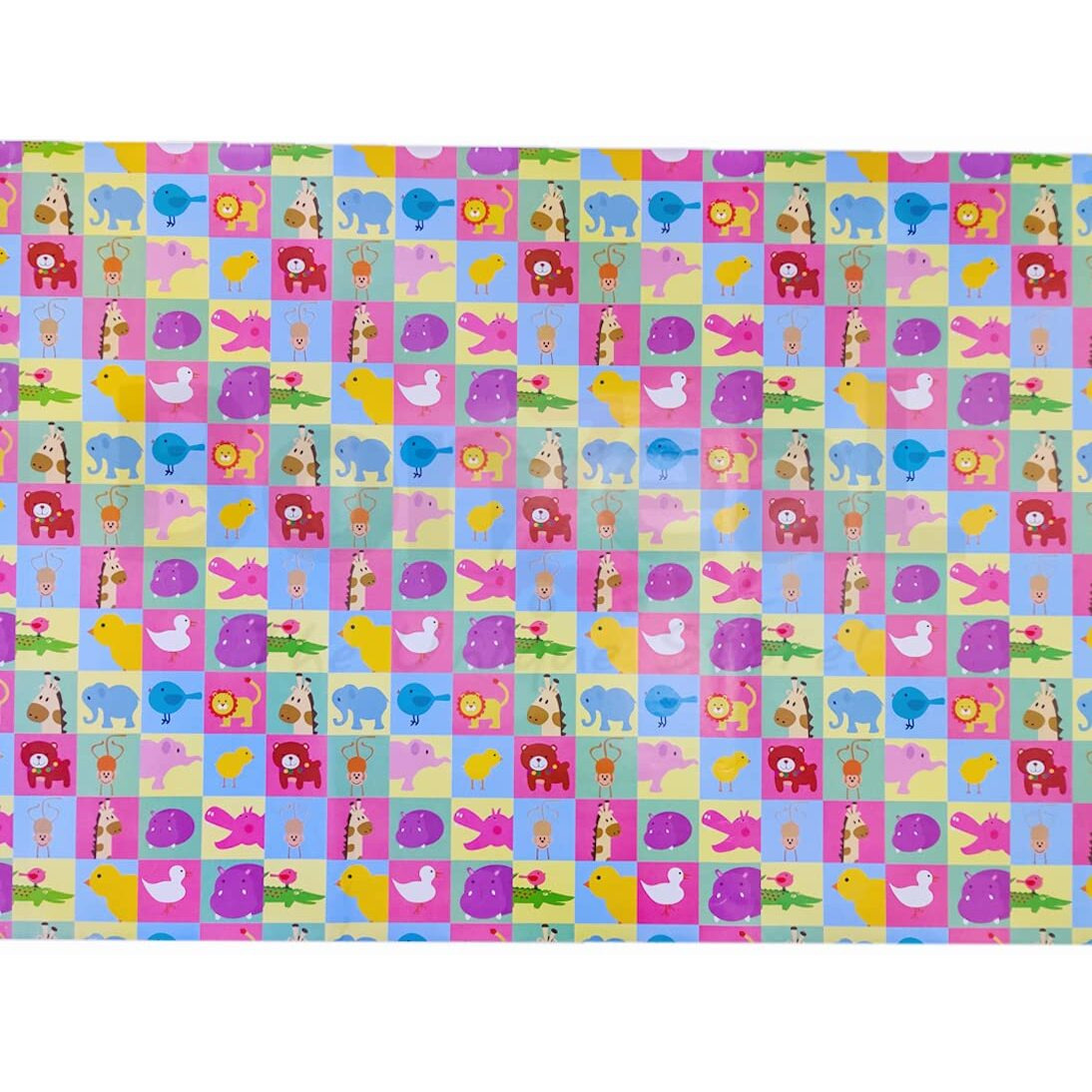 Bonzeal Multicolor Animal Printed Gift Pack Of 5 Sheets Wrapping Paper Roll For Gift Items