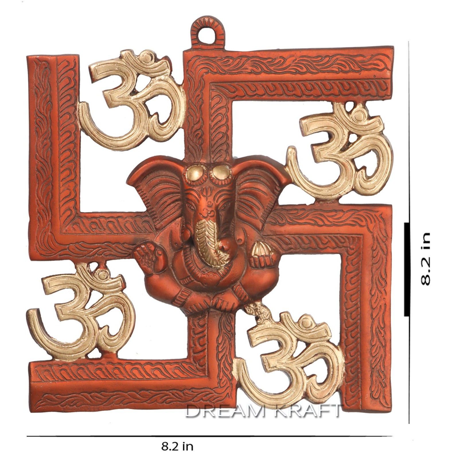 Dreamkraft Wall Door Hanging Of Lord Ganesha On Swastik With Om Showpiece For Home Decor