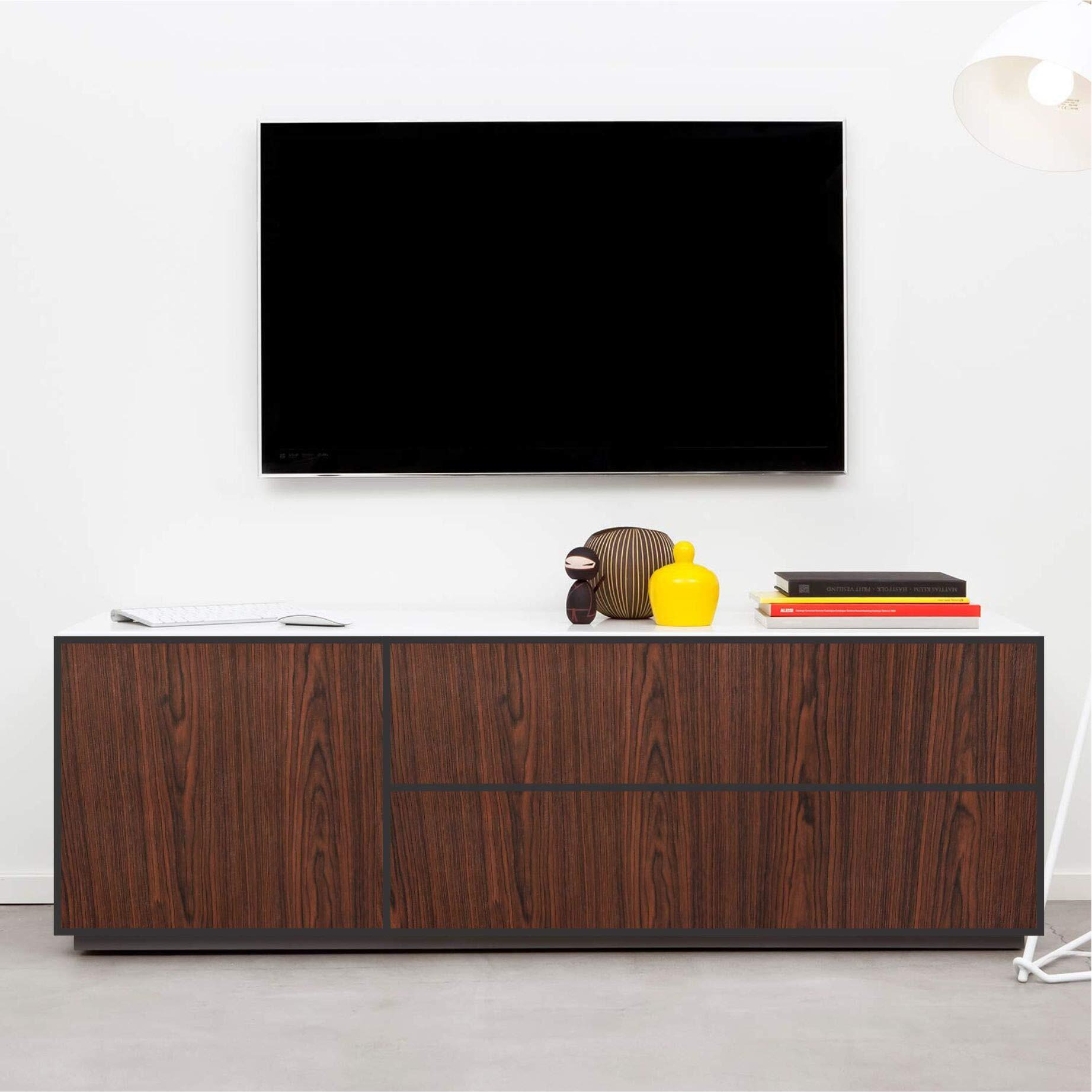Elton Cherry Brown Teak Wood Grain Textured Self Adhesive Decorative Vinyl Shelf Liner Decorative Wrinkled Vinyl Sheet_1.33X6 Feet