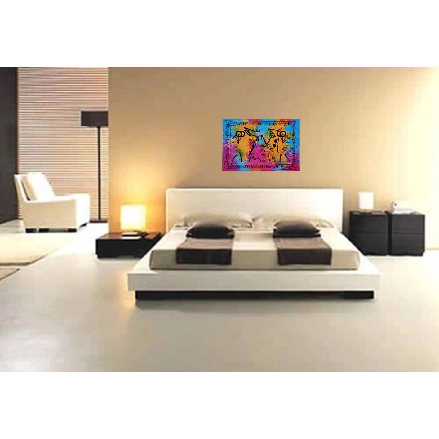 Purpledip Cotton Wall Poster Sheet 'Jungle Beats' Bohemian Hanging Tapestry (20096)