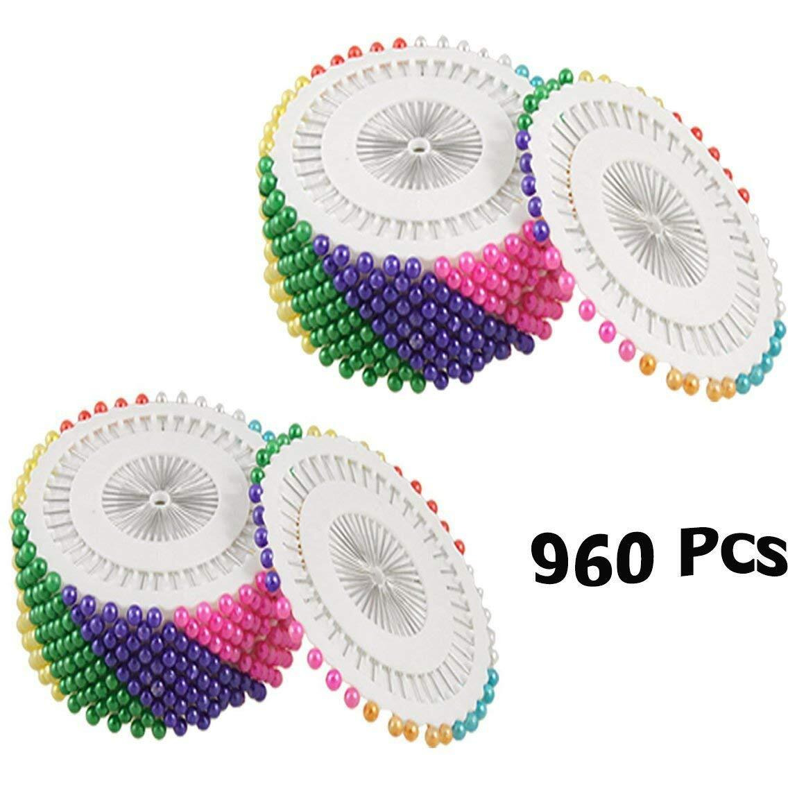 Diy Crafts Design No  8, Pack Of 960 Pcs, Round Faux Pearl Head Corsage Sewing(Design No  8, Pack Of 960 Pcs)