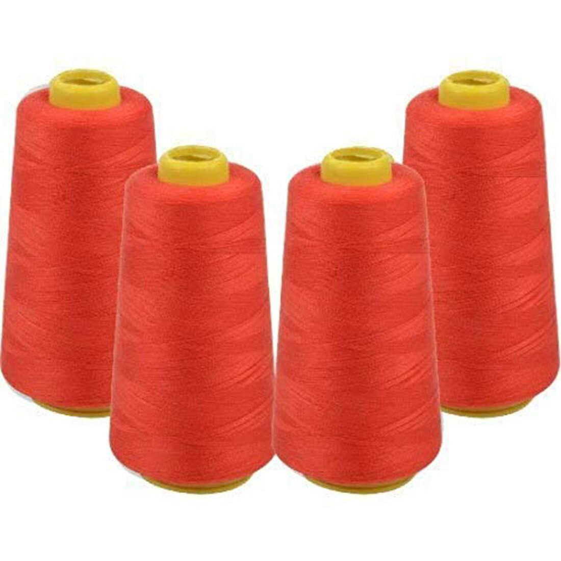 Diy Crafts Shade No  15, Pack Of 4 Spools, Overlock Sewing Thread Spools Cone (Shade No  15, Pack Of 4 Spools)