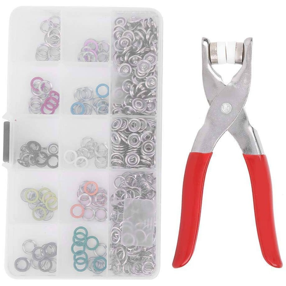 Eopzo 100Pc Thickened Snap Fasteners Kit Metal Copper Five Claw Buckle Set With Hand Pressure Pliers Tool Diy Sewing Buttons Set For Clothing Sewing And Crafting Red