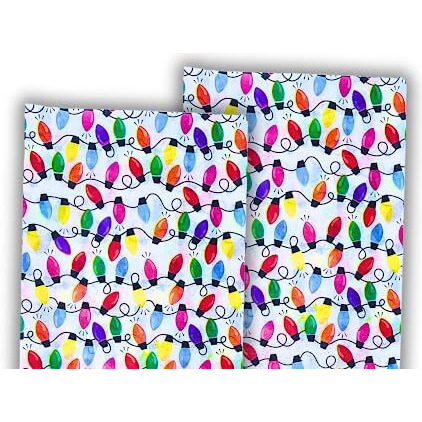 Kidsy Winsy Christmas Printed Tissue Wrapping Paper | 20X20 Inches, 18Gsm, Xmas Lights | Gift Wrap Roll, Premium Paper Sheets, Bag Filler & Box Packaging, Packing & Decorations (60 Sheets)