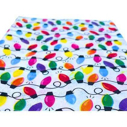 Kidsy Winsy Christmas Printed Tissue Wrapping Paper | 20X20 Inches, 18Gsm, Xmas Lights | Gift Wrap Roll, Premium Paper Sheets, Bag Filler & Box Packaging, Packing & Decorations (60 Sheets)