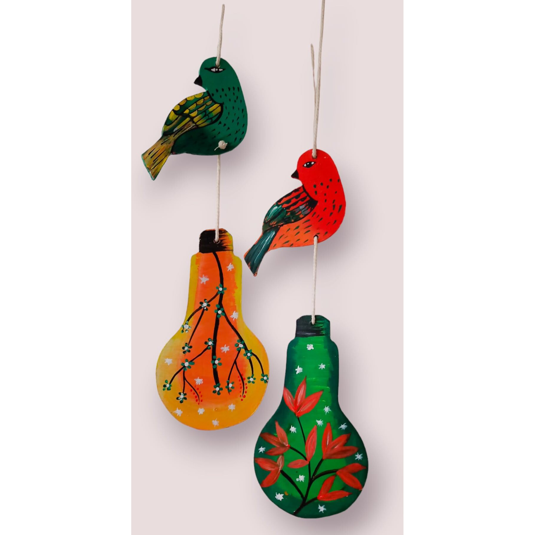 Aaryaovation Wooden Handicraft Decorative Wall Hanging (Set Of 2).