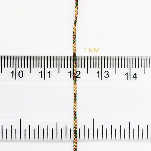 Embroiderymaterial Badla Threads For Embroidery, Jewellery And Craft Making (1Mm, 200 Metre, Multi-Color)